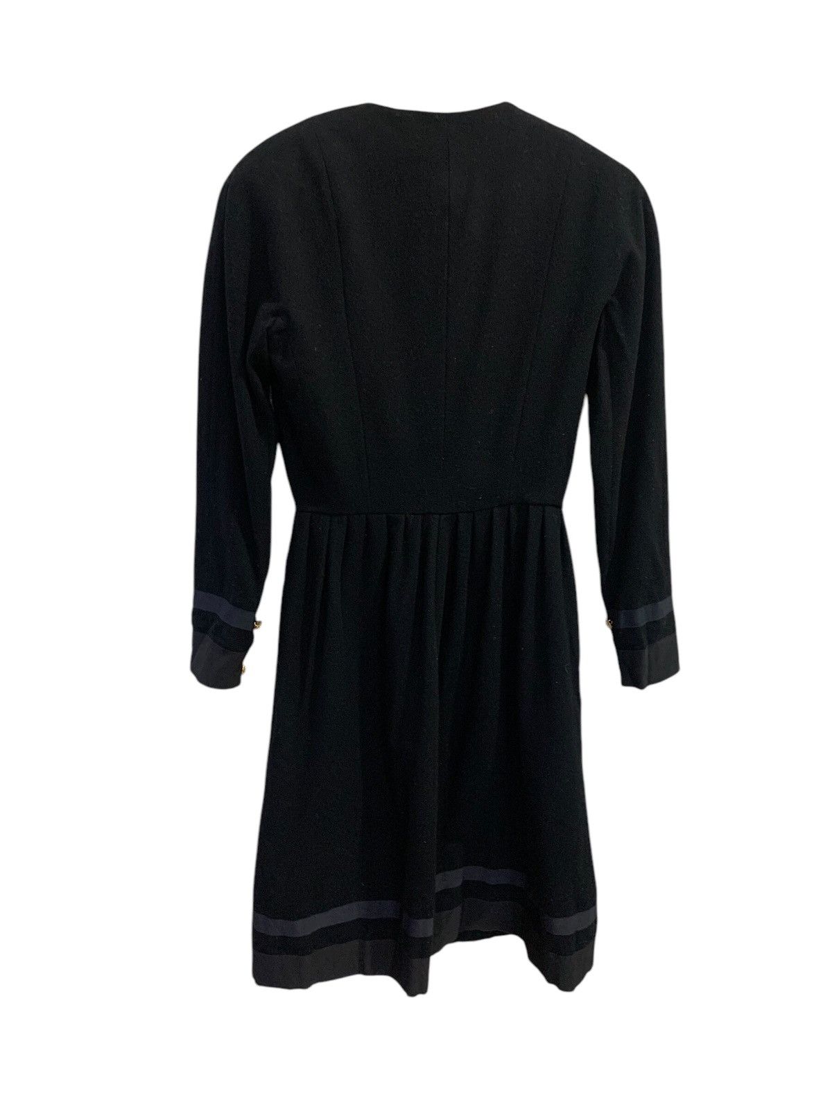 Chanel Chanel Boutique 80s Classic Black Wool Bow Dress Size S / US 4 / IT 40 - 4 Thumbnail