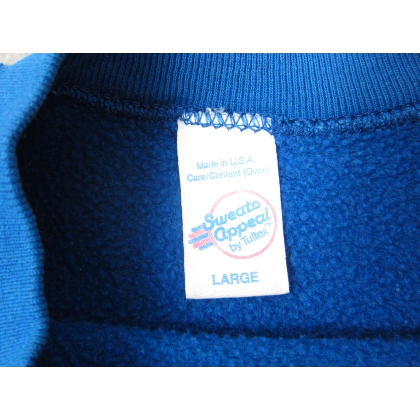 Tultex VINTAGE Tultex Sweatshirt Womens L Blue Crew Neck Pullover Raglan Sleeve Fleece Acrylic Cotton 70s 90s Modern Made in USA Mens Womens Girls Boys Size L / US 10 / IT 46 - 5 Thumbnail