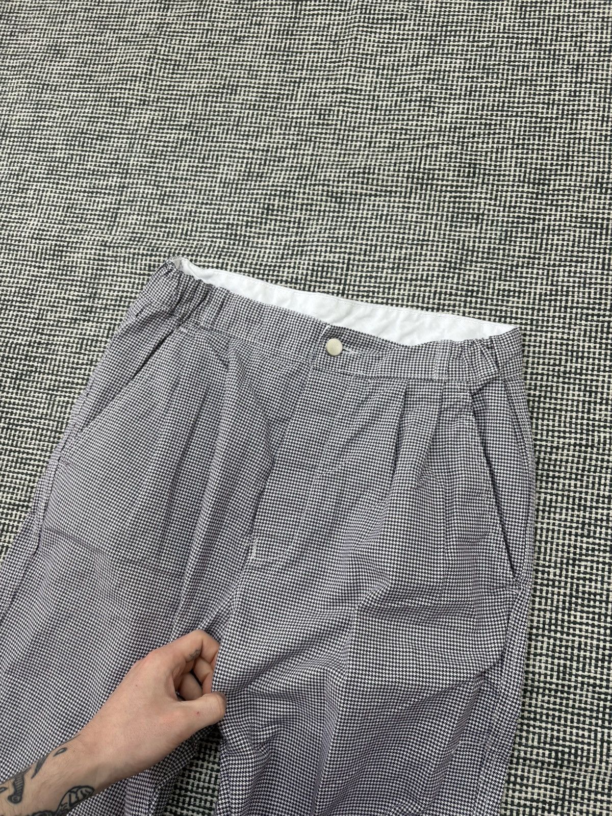 Vintage Vintage French work baker houndstooth light pants chore Size US 30 / EU 46 - 3 Thumbnail