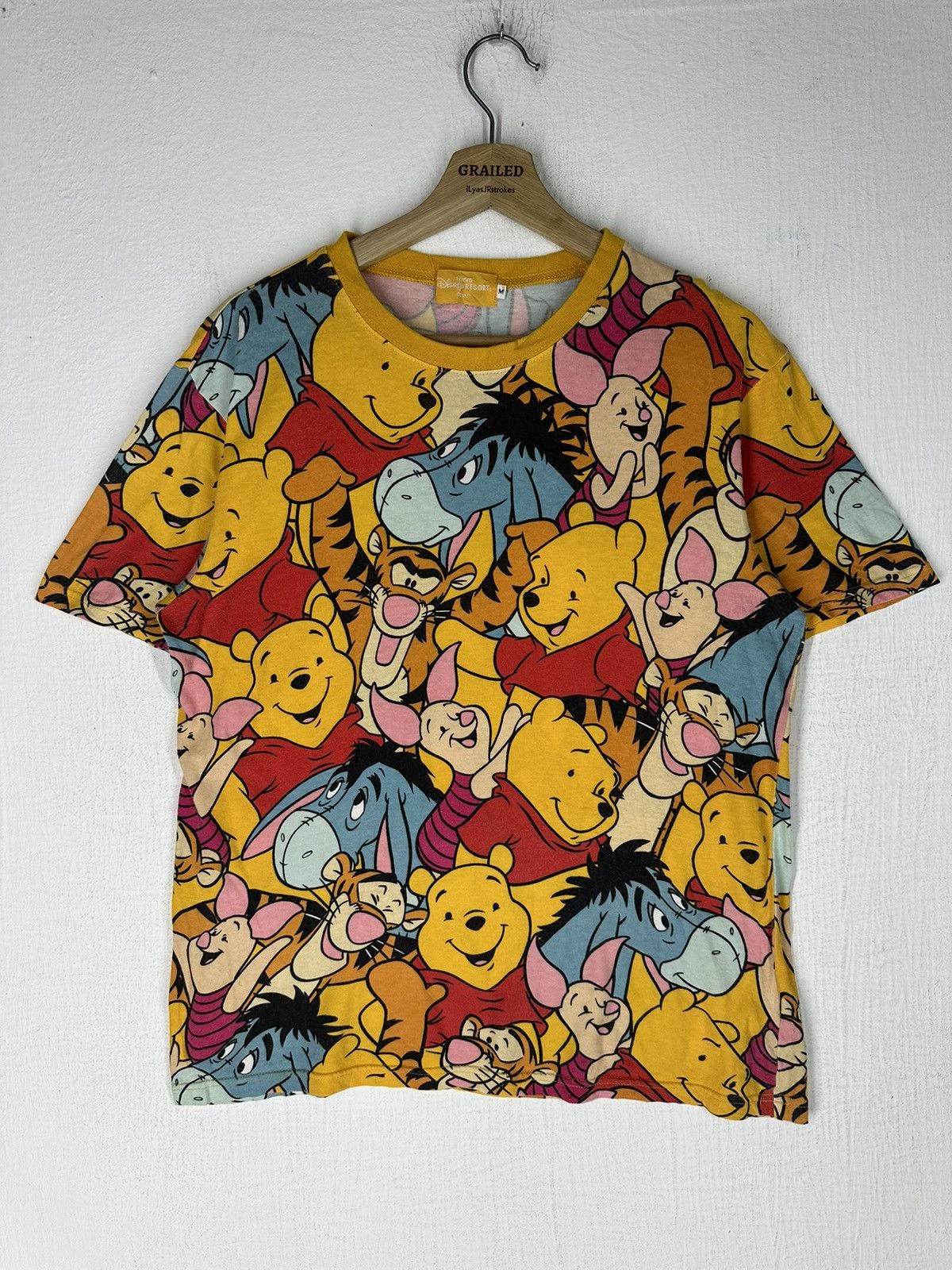 image of Disney All Over Print Winniethe Pooh Shirt Tee, Men's (Size Medium)
