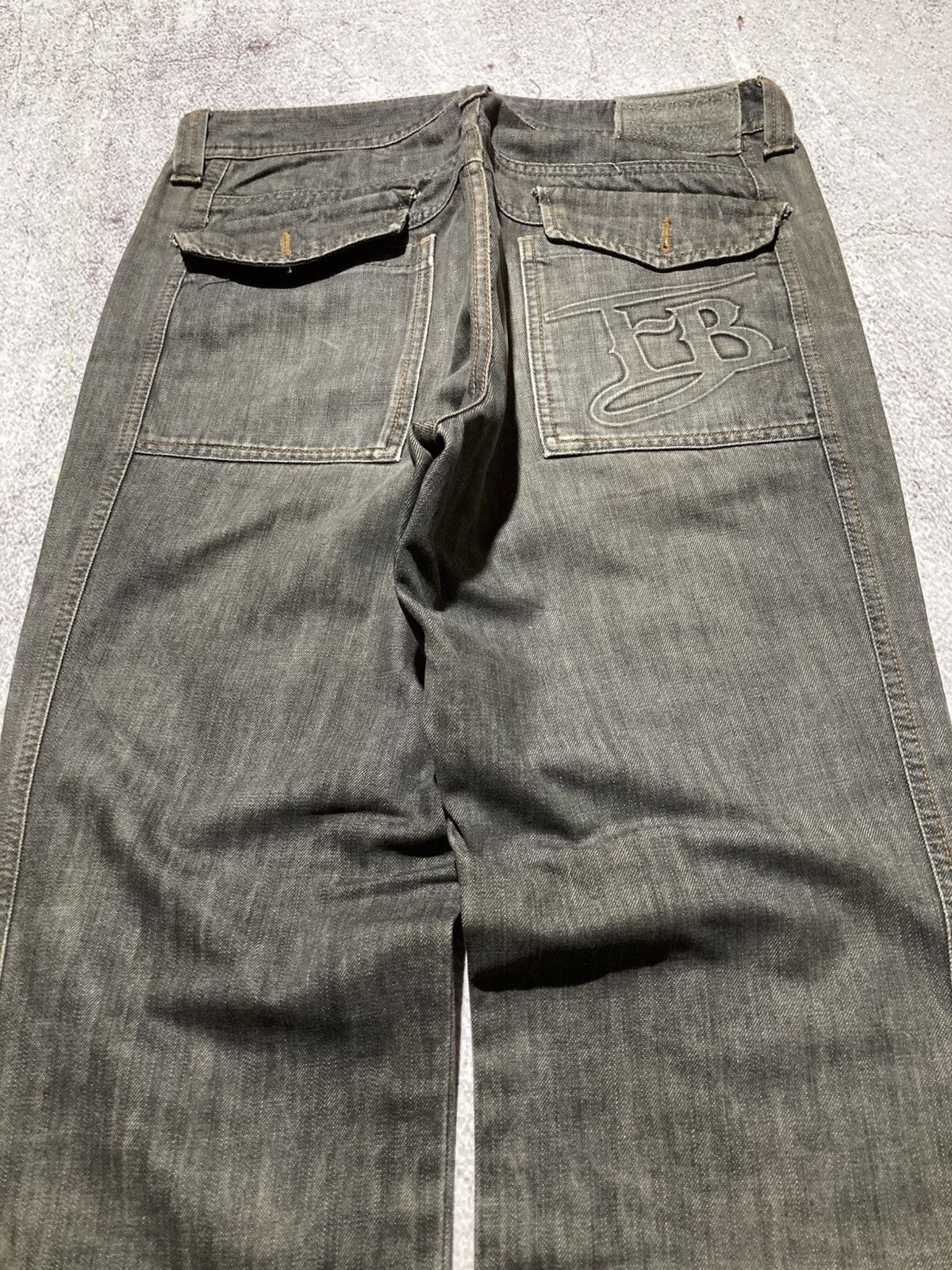 Japanese Brand 2000s Fubu Collection Washed Jeans Pants Charcoal Y2k Size US 34 / EU 50 - 14 Thumbnail