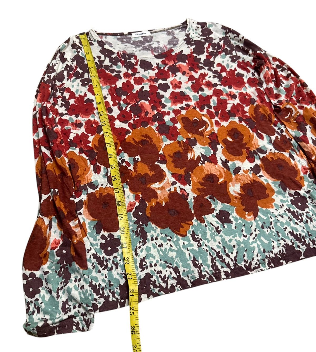 Issey Miyake Plantation Floral-printed Long-sleeve Blouse Size M / US 6-8 / IT 42-44 - 6 Thumbnail
