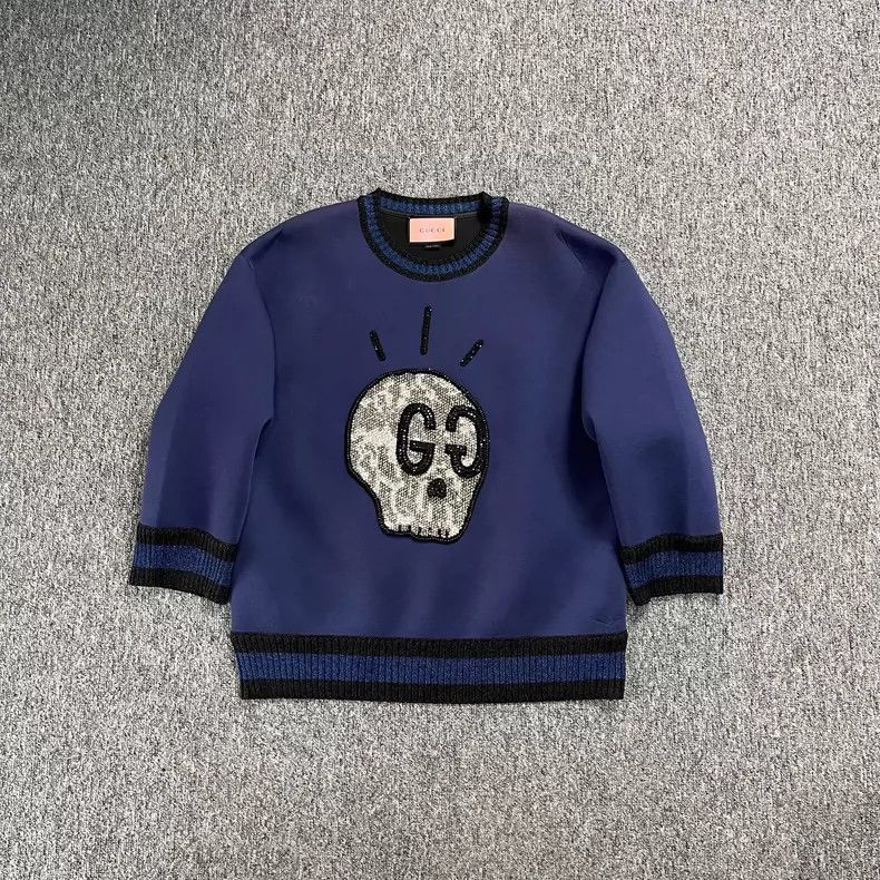 Gucci Gucci Space cotton sweatshirt skull double G sweatshirt 250 Size L / US 10 / IT 46 - 1 Thumbnail