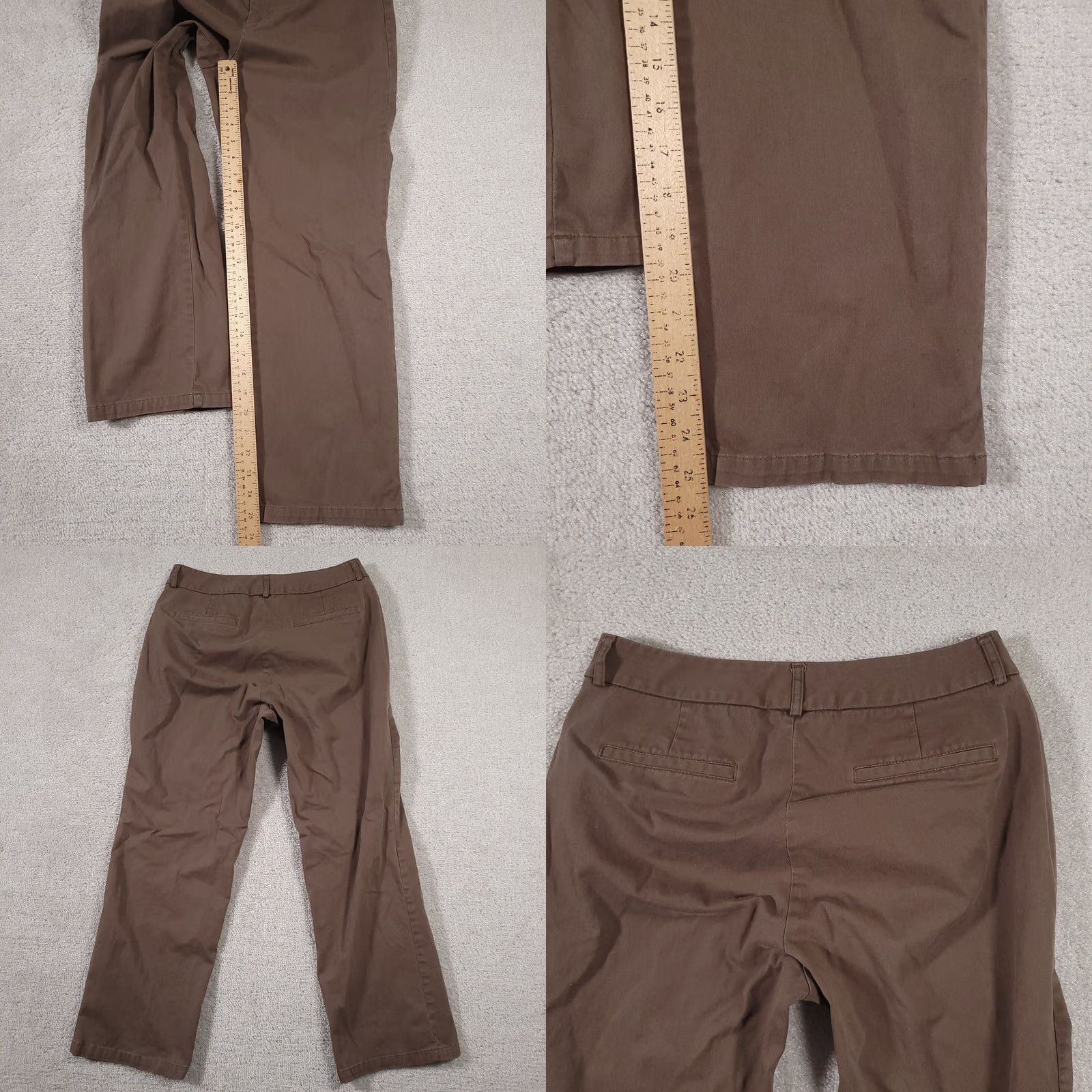Dockers DOCKERS Pants Women's 6P Short Brown Flat Front Pockets Metro Fit Stretch Crop Capri Reg/Med Inseam 25.5 in Size 28" / US 6 / IT 42 - 8 Thumbnail