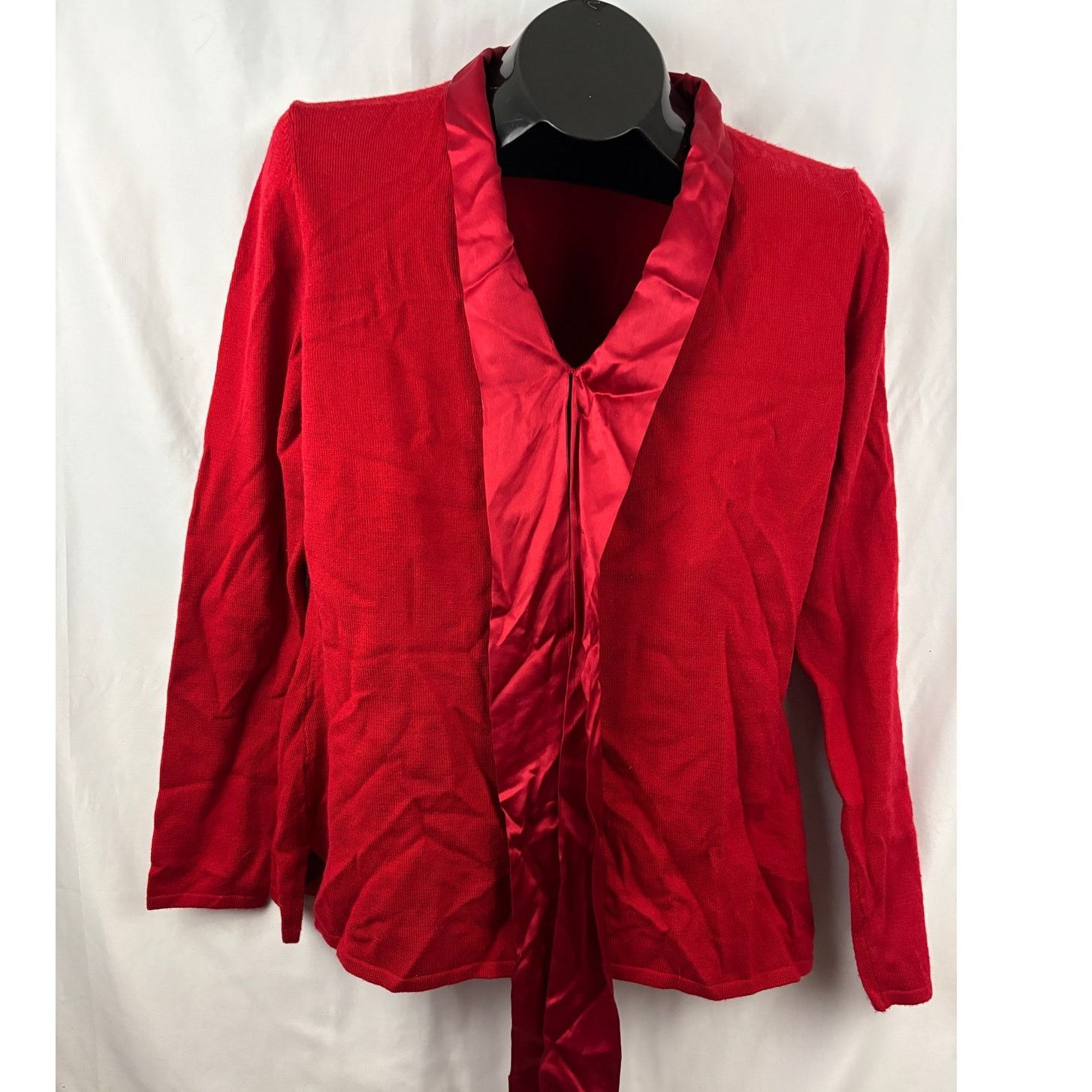 J. Peterman J. Peterman Red Wool Blend Sweater Silk Ribbon Tie MEDIUM Size M / US 6-8 / IT 42-44 - 12 Thumbnail