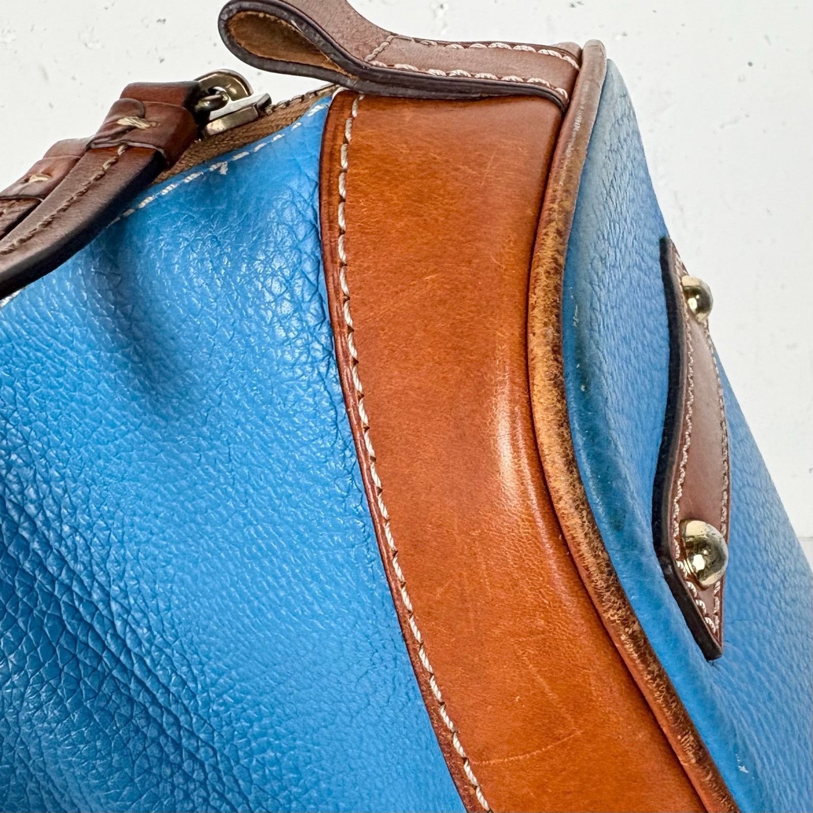 Dooney & Bourke Dooney & Bourke Zip Zip Pebble Grain Domed Satchel Blue Size ONE SIZE - 17 Thumbnail