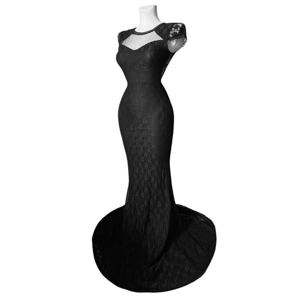 Vintage An incredibly beautiful gothic lace maxi dress withtrain Size S / US 4 / IT 40 - 2 Thumbnail