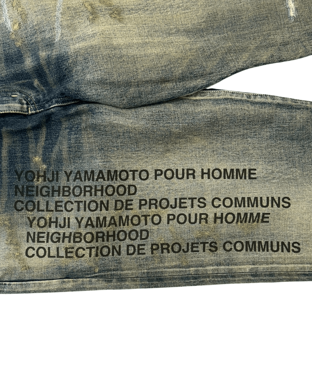Yohji Yamamoto Neighborhood x Yohji Yamamoto SS24 Lettering Denim Pants Size US 36 / EU 52 - 7 Thumbnail