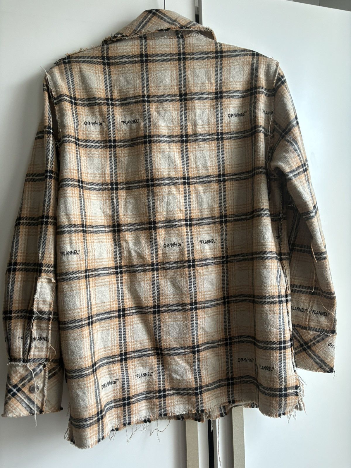 Off-White Off-White Main Check Shacket - Beige Black Size US L / EU 52-54 / 3 - 2 Thumbnail