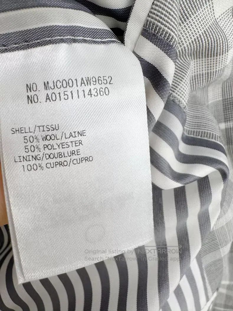 Thom Browne Thom Browne size 0 Wool Plaid Coat Size 40S - 5 Thumbnail