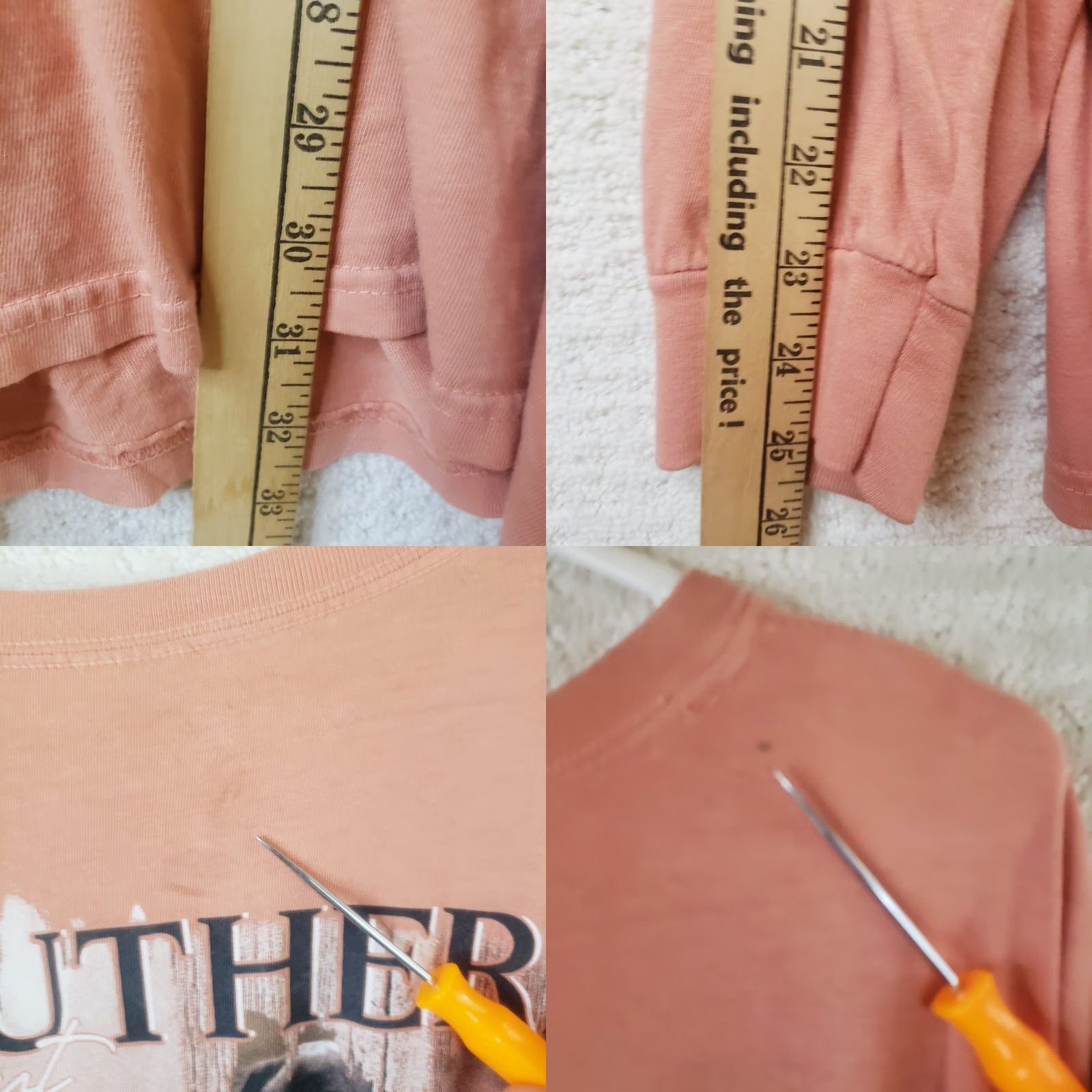 Vintage Southern Strut T-Shirt Men's 3XL Coral Long Sleeve Ducks Dogs Hunting Logo Crew Neck Jersey Cotton USA -NS Size US XXL / EU 58 / 5 - 9 Thumbnail