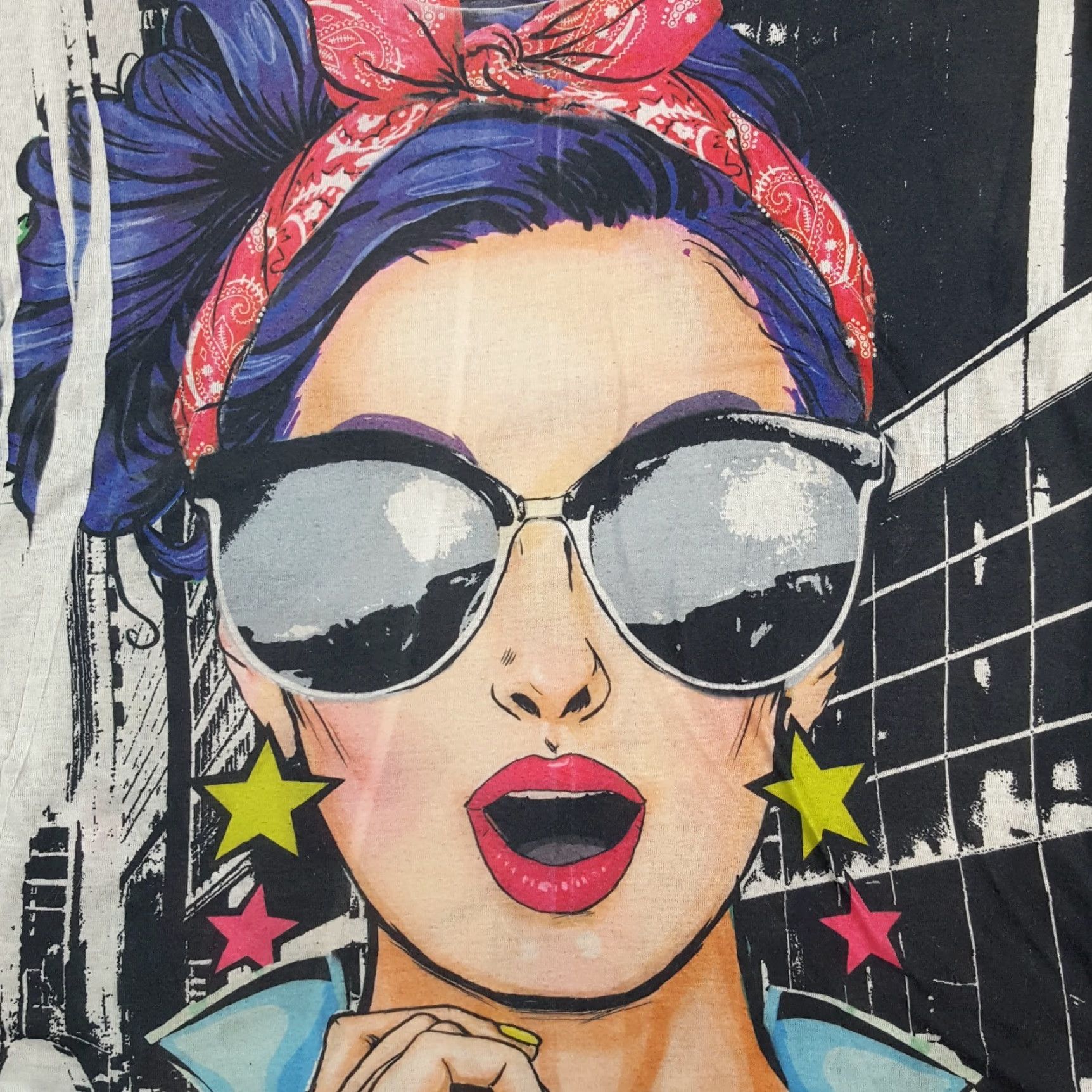 Rainbow VINTAGE Hollywood City Girl Women's Size L Sun Glasses Movie Star T Shirt Top Size L / US 10 / IT 46 - 3 Thumbnail