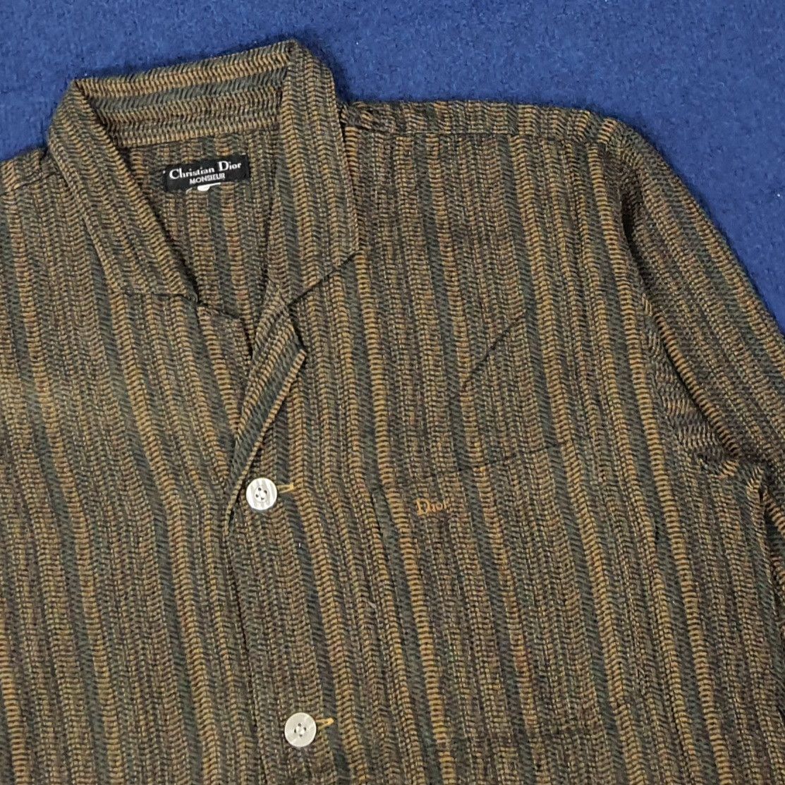 Christian Dior Monsieur Vintage Christian Dior Button Up Custom Logo Shirt C267N10 Size US L / EU 52-54 / 3 - 4 Thumbnail
