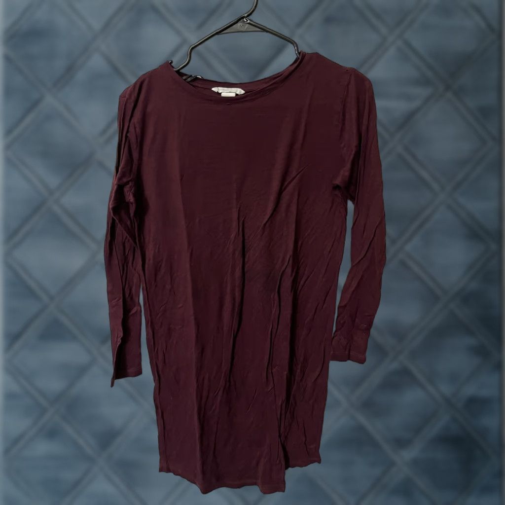H&M H&M Maroon Long Sleeve Knit Bodycon Dress Knee-Length Women’s Medium Size M / US 6-8 / IT 42-44 - 1 Thumbnail