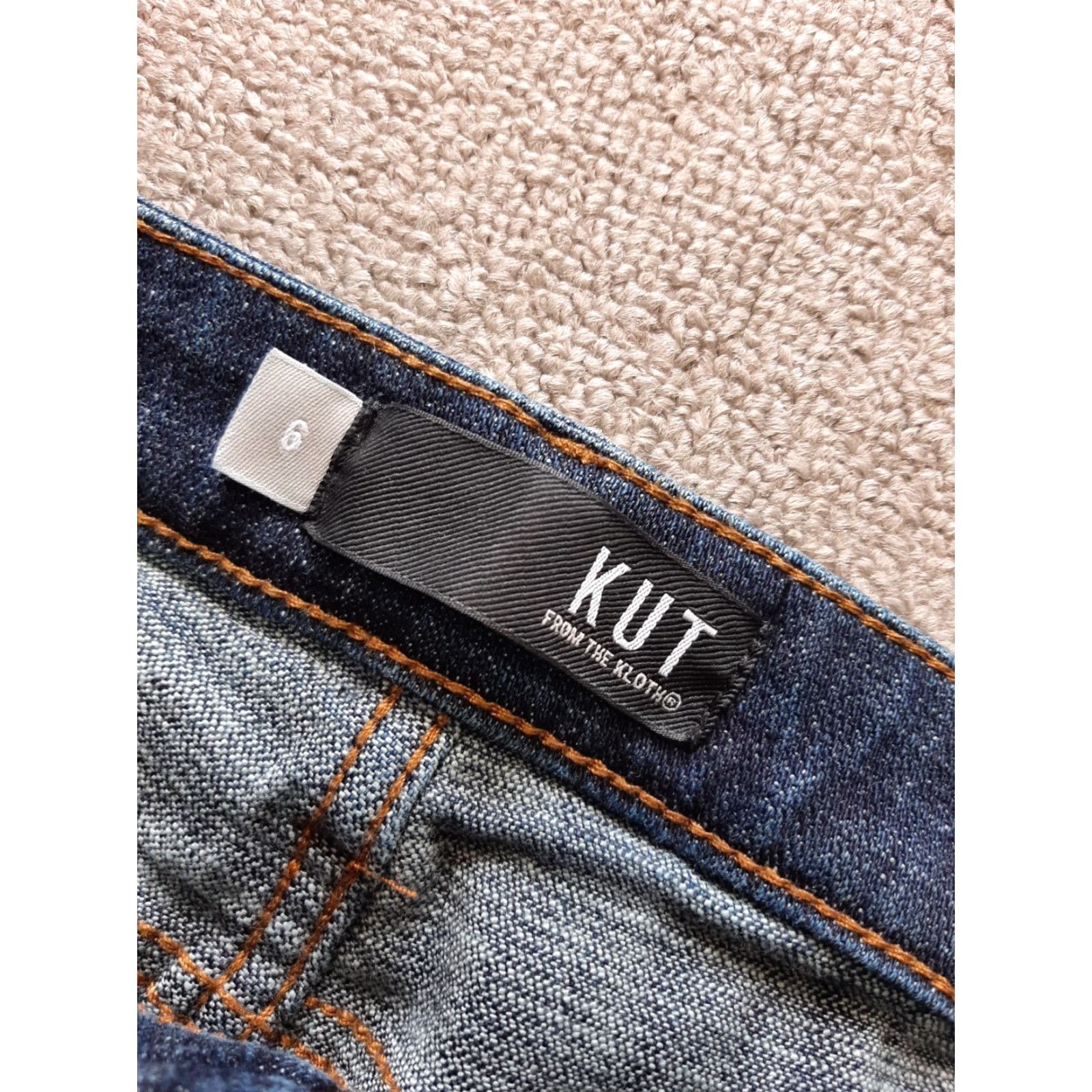 Vintage KUT from the Kloth Jeans Women's Size 6 Blue Denim Straight 5-Pocket Design Regular Stretch Pocket Blue Denim 6 Women Jeans Clinch? Size 28" / US 6 / IT 42 - 4 Thumbnail