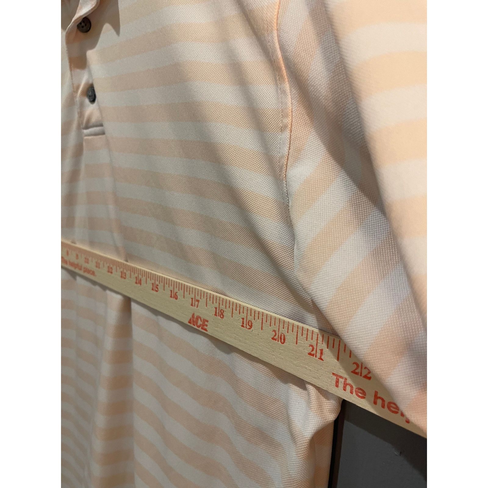 Footjoy FootJoy FJ ProDry Pique Golf Polo Shirt XL Peach Stripe Size US XL / EU 56 / 4 - 4 Thumbnail