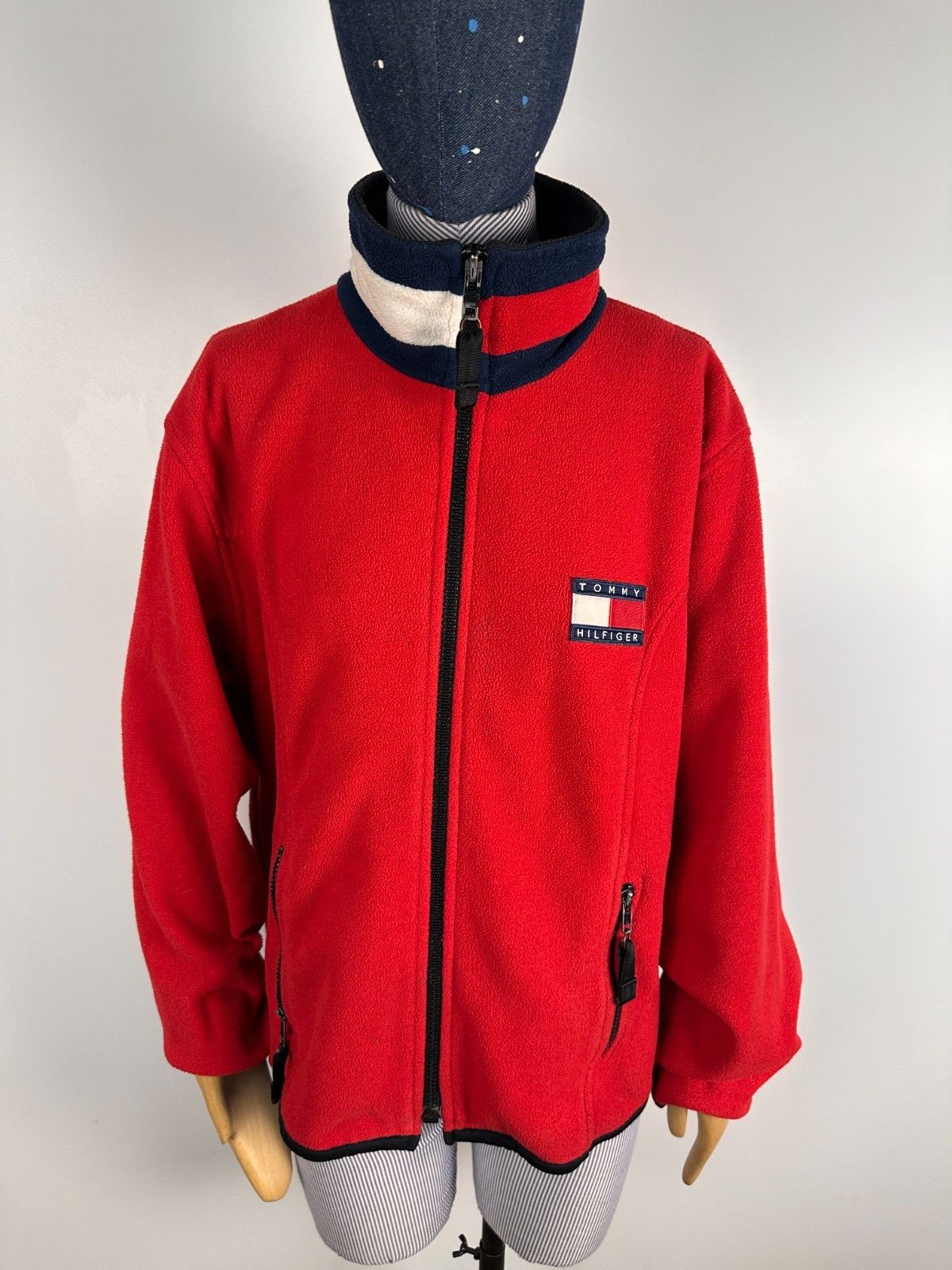 Tommy Hilfiger Tommy Hilfiger Flag Fleece Full Zip Jacket Size M 90s Red Size M / US 6-8 / IT 42-44 - 1 Thumbnail