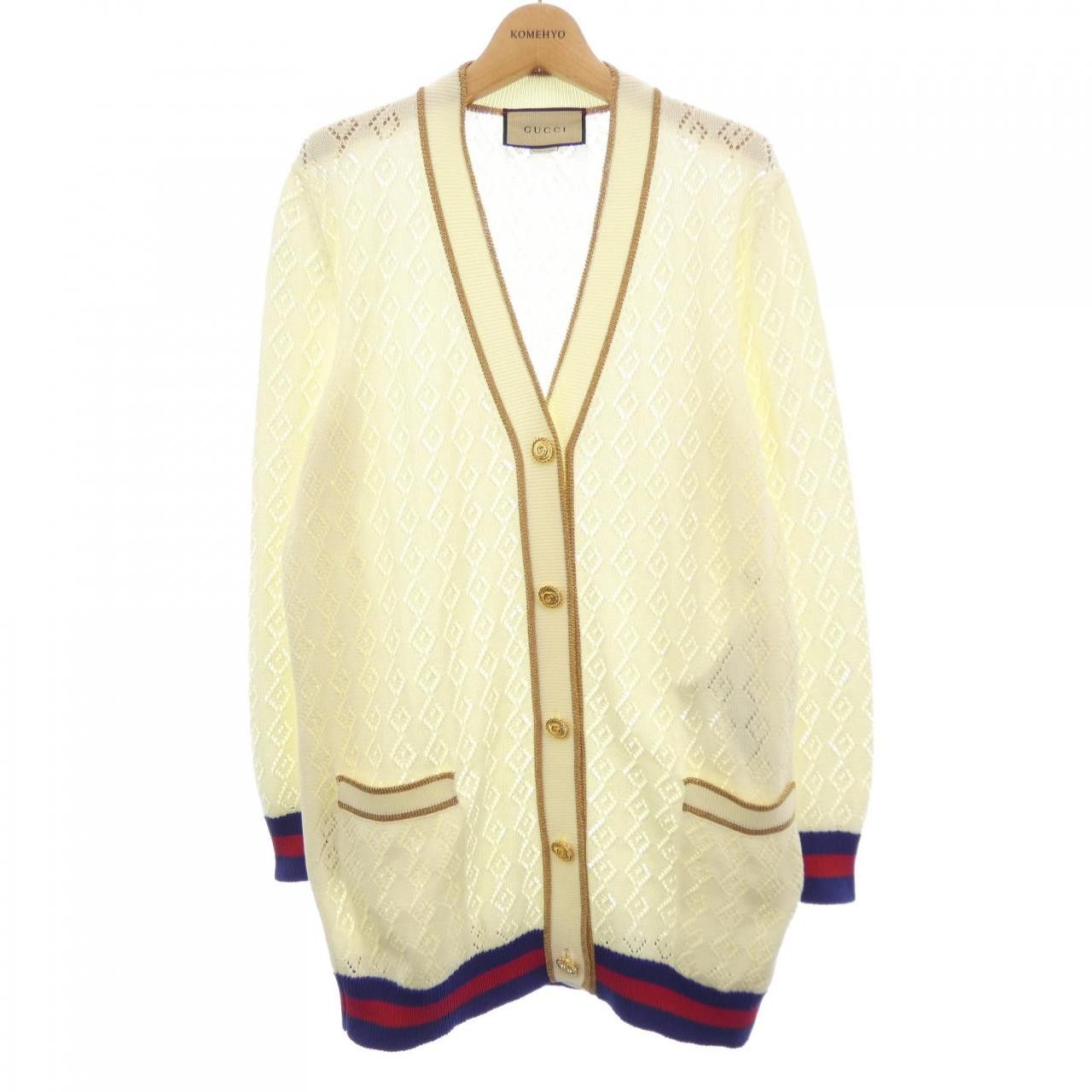 Gucci Gucci Gucci Knit Cardigan Textile Tops 753682XKDGG DUTY FREE for USA Size ONE SIZE - 1 Thumbnail