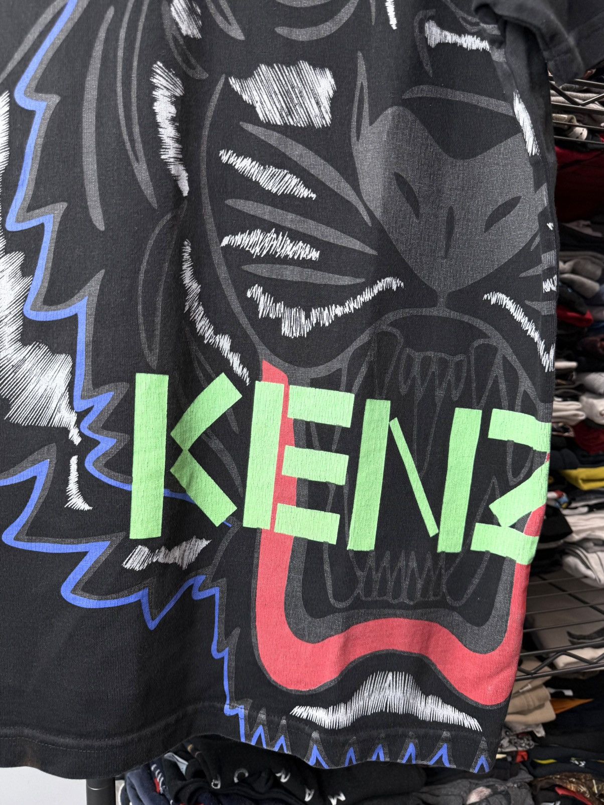 Kenzo Kenzo Paris Tiger Full Print T Shirt Size US XL / EU 56 / 4 - 4 Thumbnail