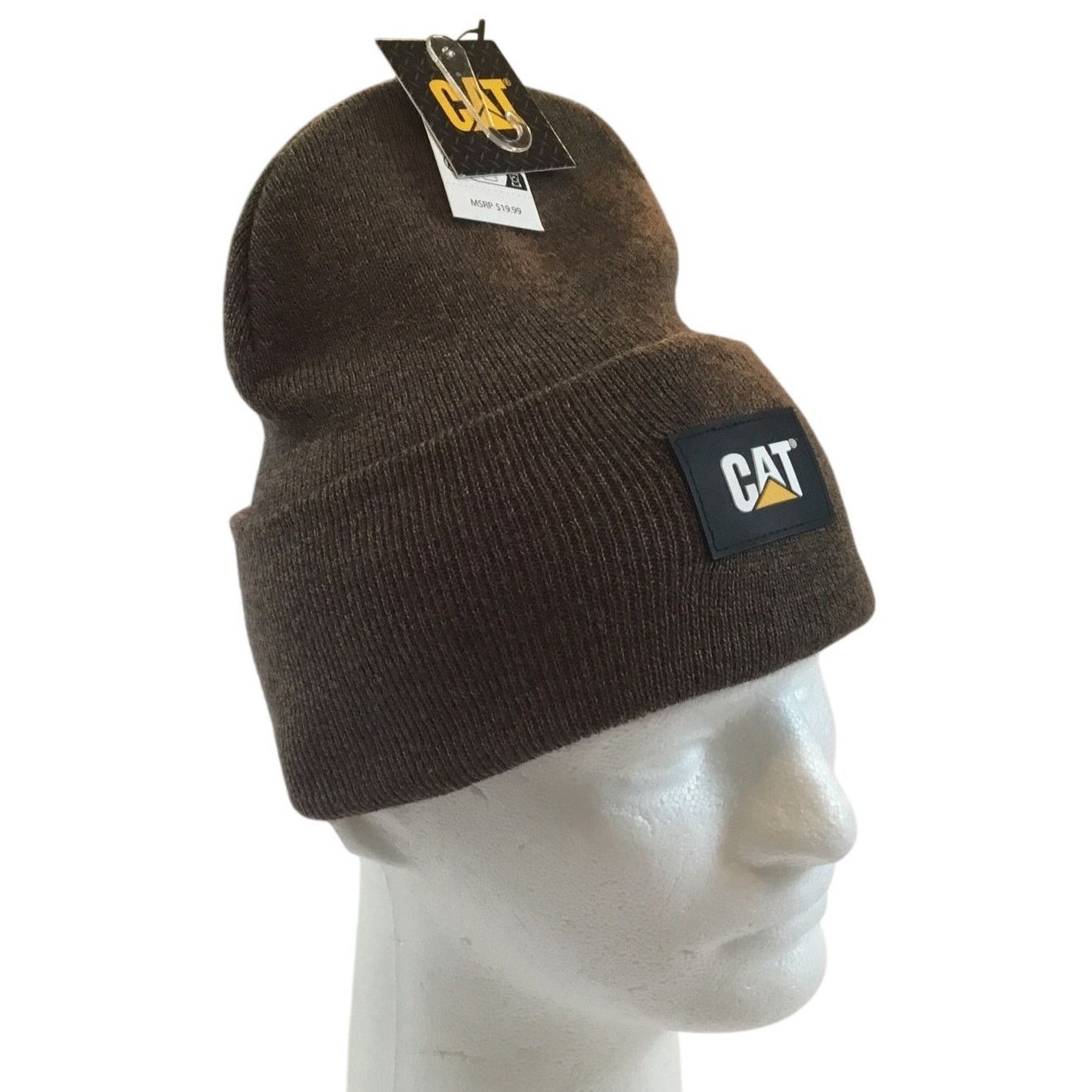 Caterpillar CAT Caterpillar Knit Cap New Cuff Beanie Brown NWT Size ONE SIZE - 2 Thumbnail