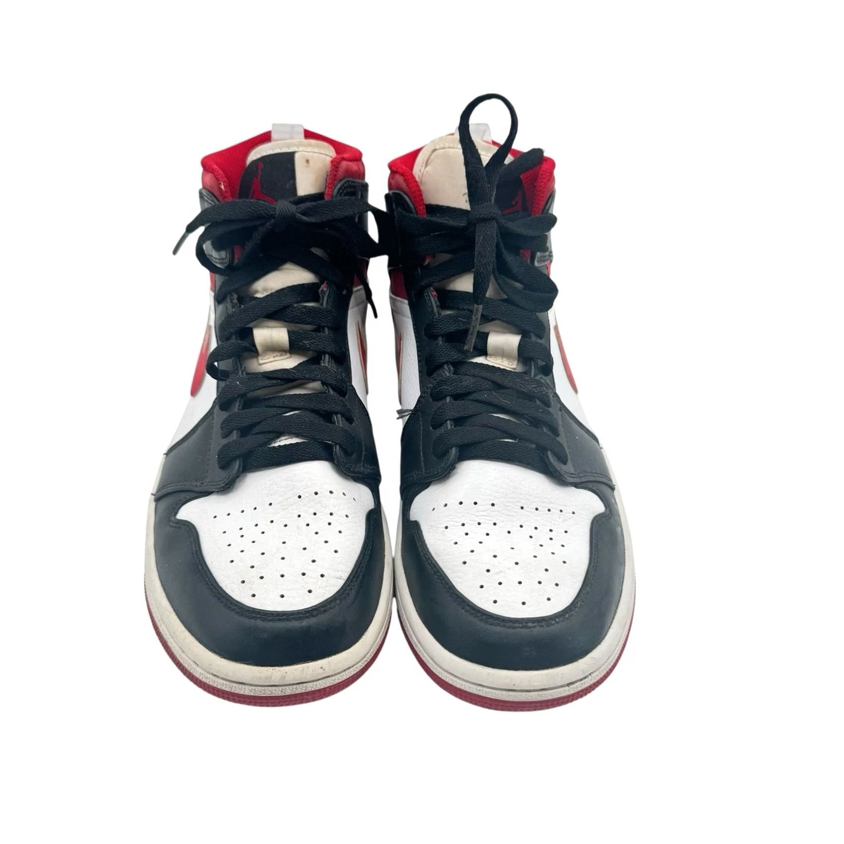 Jordan Brand Air Jordan 1 Mid Black Gym Red Size 8.5 Men’s Shoe Leather 2020 Jordan Sneaker Athletic Mens Repaired Top Lace Up Small Repair Size US 9 / EU 42 - 2 Thumbnail