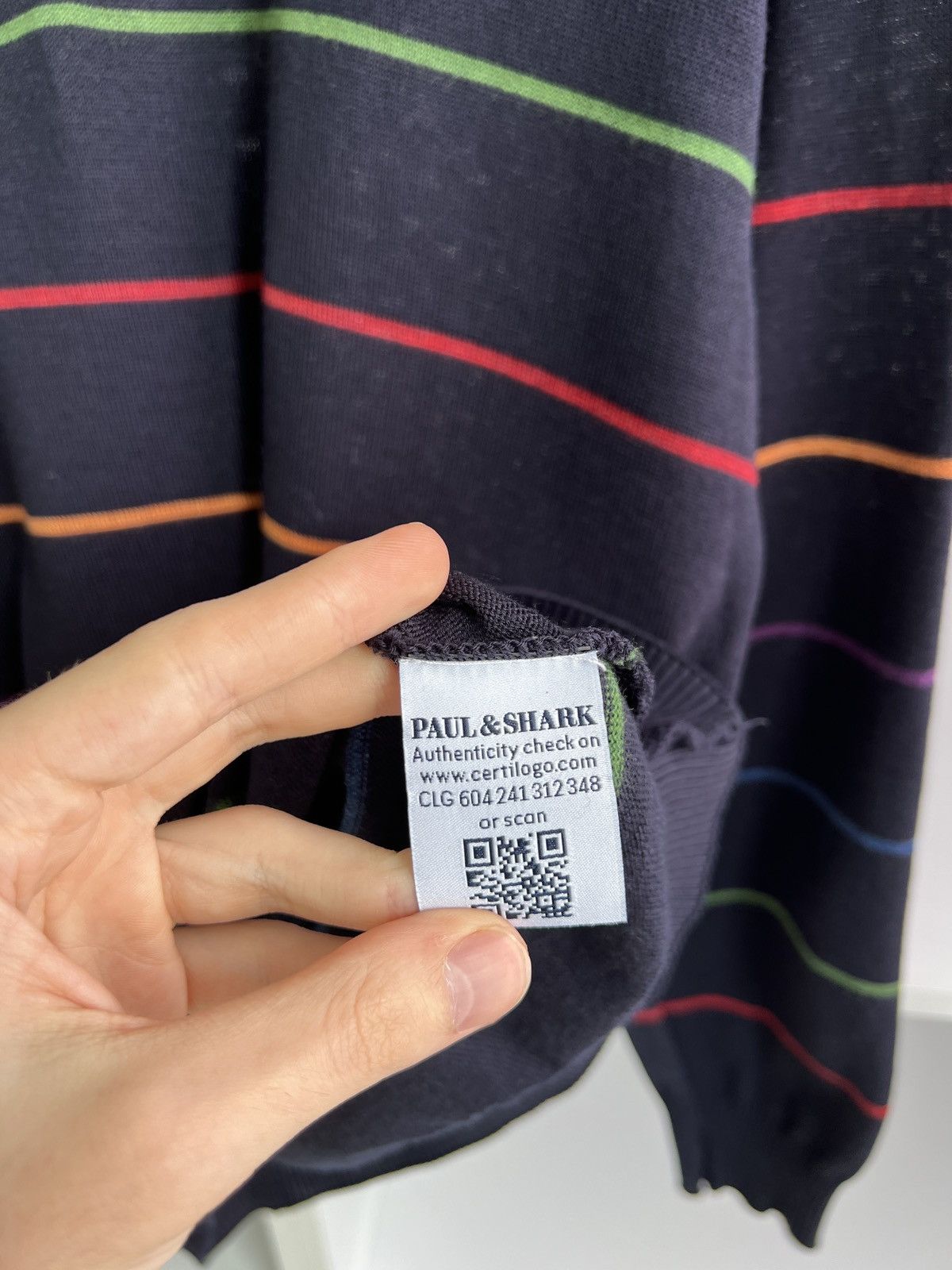 Designer × Paul & Shark × Vintage Vintage Paul Shark striped navy luxury sweater Size US M / EU 48-50 / 2 - 13 Thumbnail
