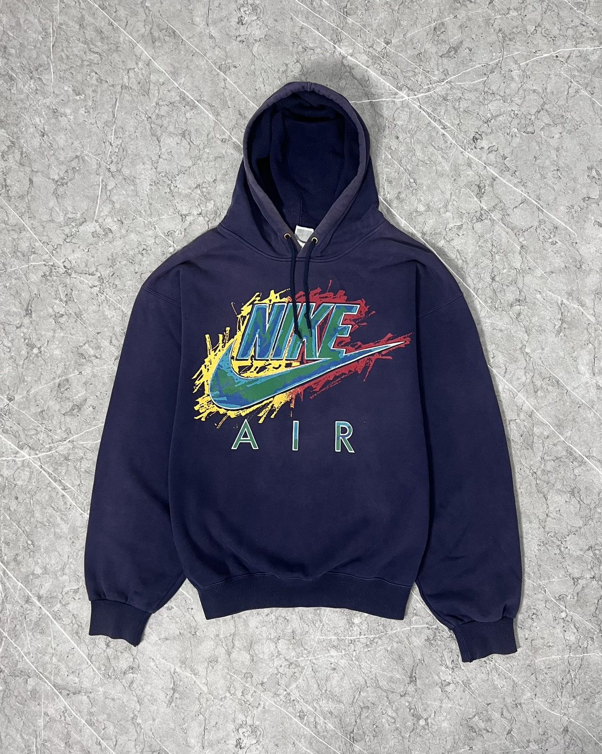 Image of 80’S Nike Splash Air Hoodie in Purple, Men's (Size Large)