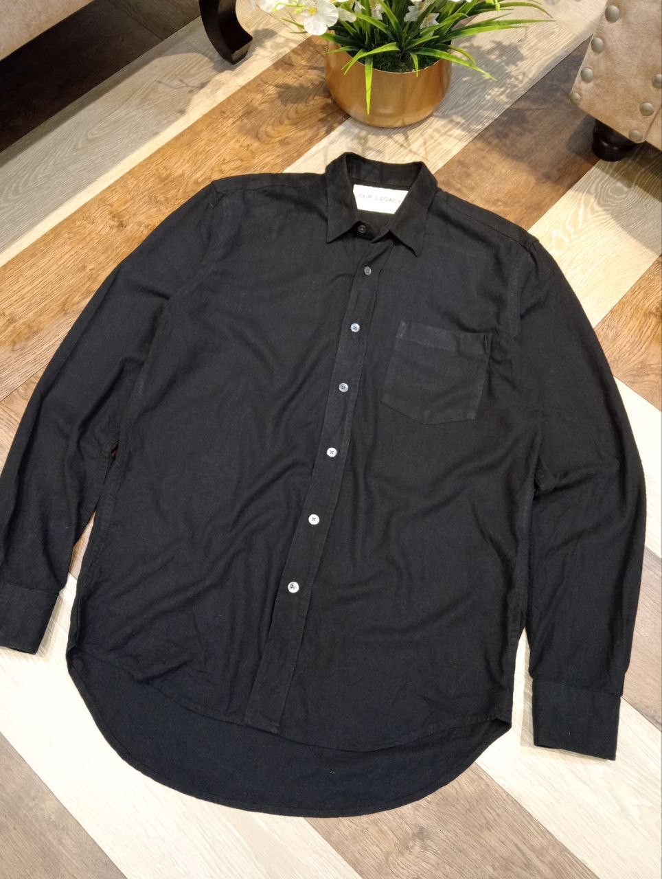 Our Legacy OUR LEGACY BLACK SILK BUTTON UP SHIRT - SIZE 46 Size US S / EU 44-46 / 1 - 3 Thumbnail