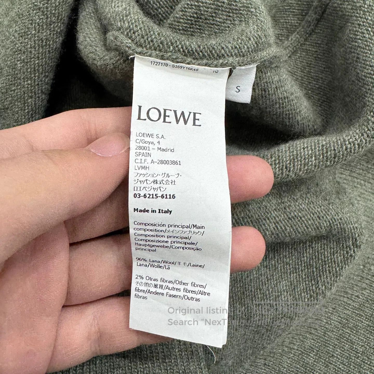 Loewe LOEWE x Suna Fujita Cartoon Embroidery Wool Cardigan. Size US S / EU 44-46 / 1 - 4 Thumbnail