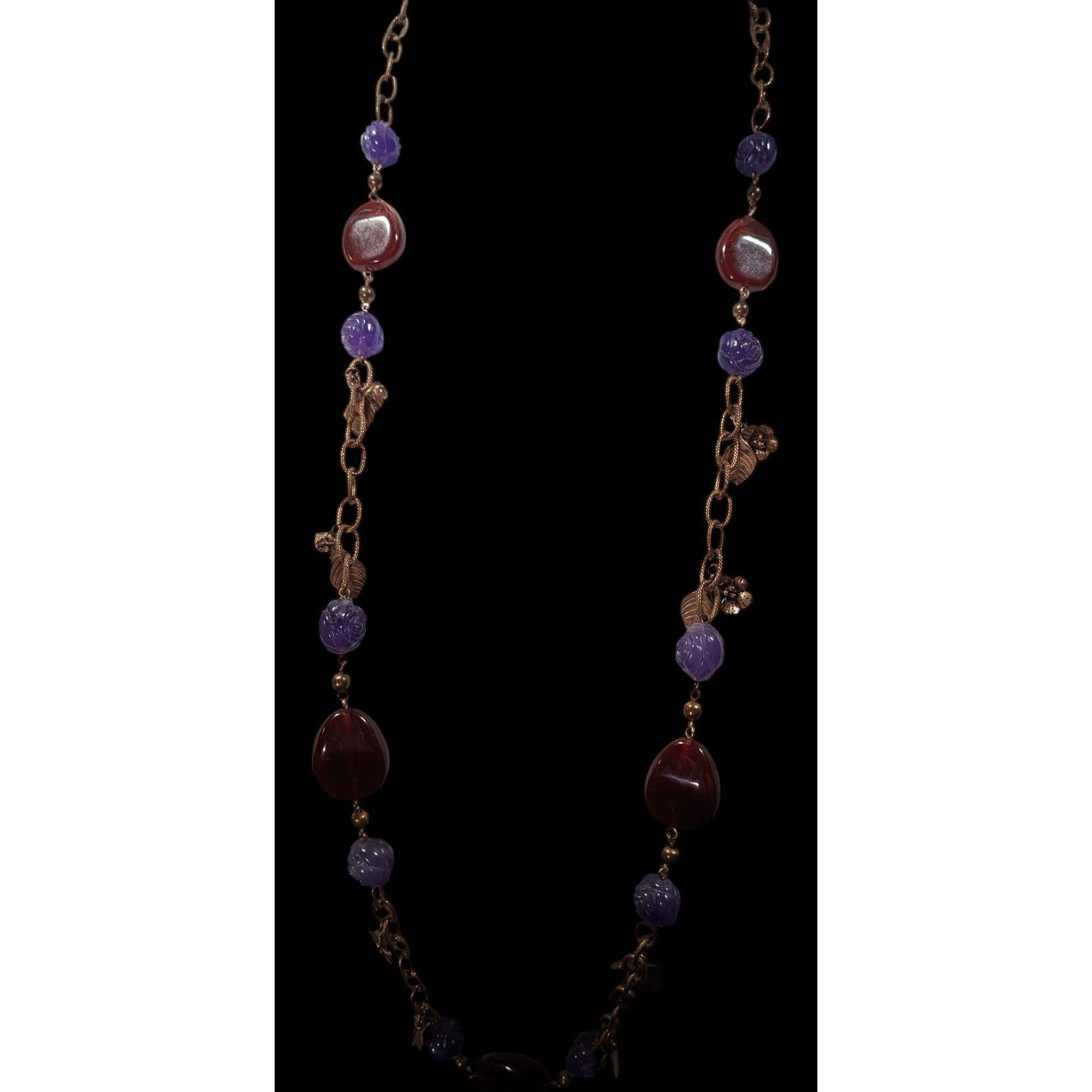 Other Vintage Cottagecore Floral Beaded Chain Necklace Size ONE SIZE - 11 Thumbnail