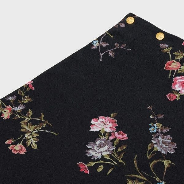 Celine o1w1db10824 Hobble Skirt in Crepe De Chine in Multicolor Size 28" / US 6 / IT 42 - 2 Thumbnail