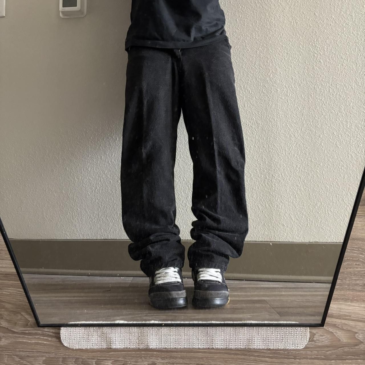 Japanese Brand Crazy Vintage 90s Solid Black Essential Denim Jeans 27x30 Size US 27 - 1 Thumbnail