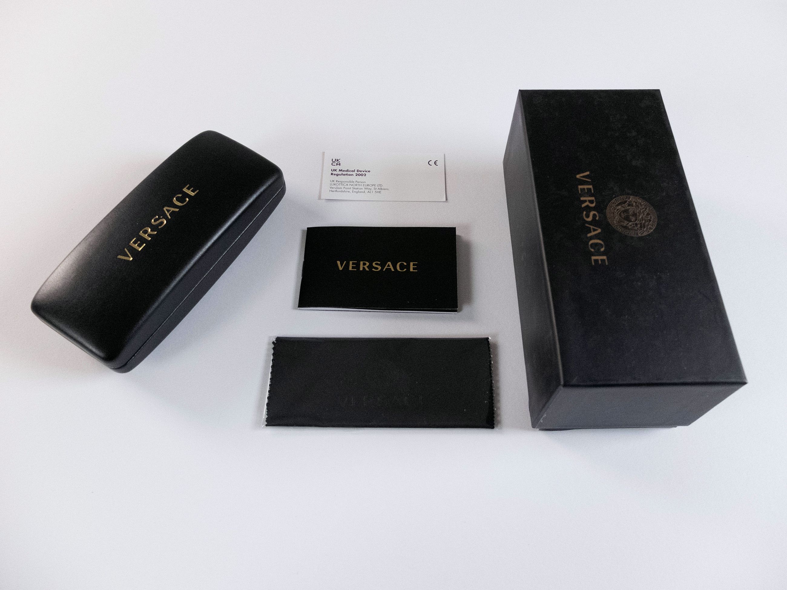 Versace VERSACE La Medusa metallic metal rectangle sunglasses Size ONE SIZE - 11 Thumbnail