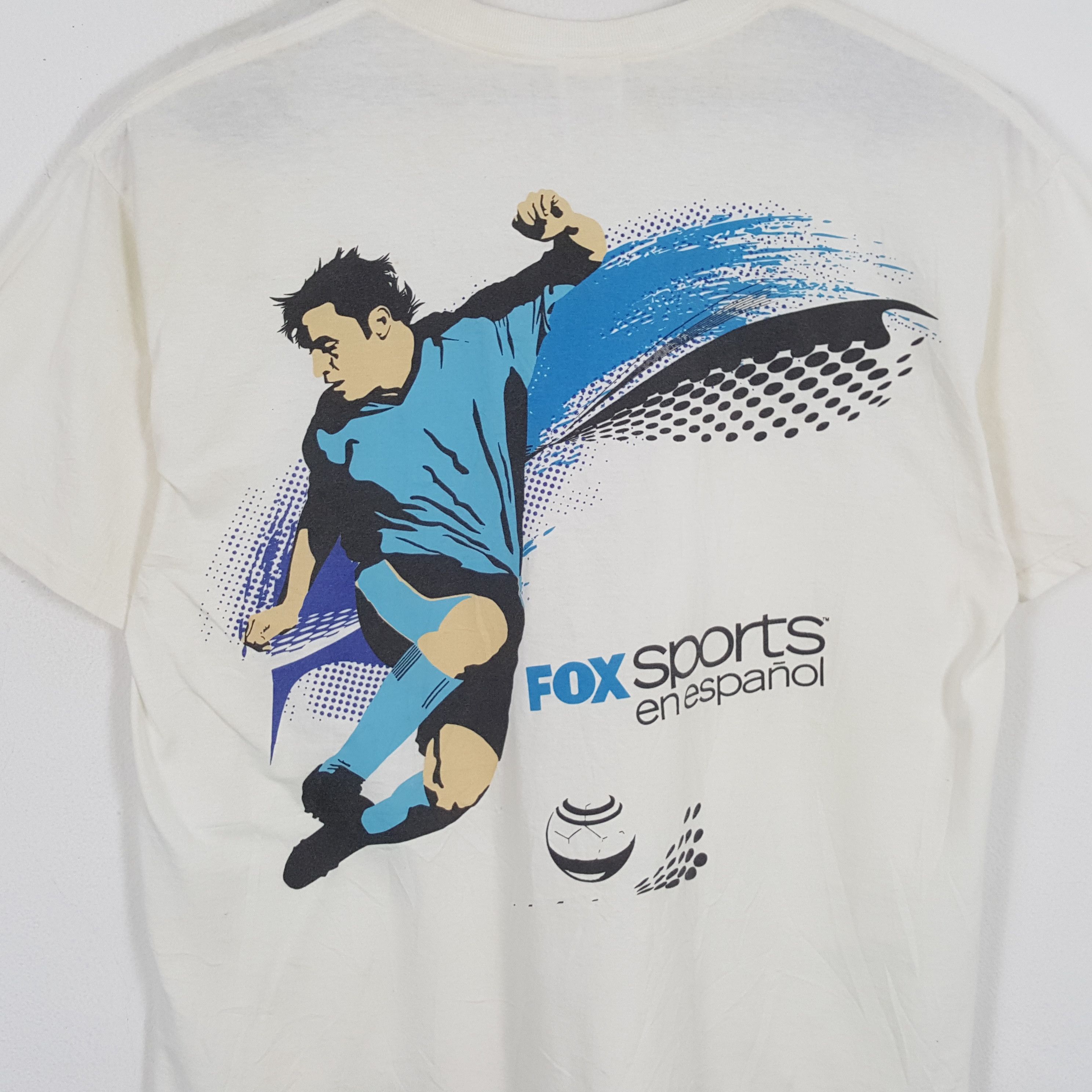 Vintage FOX SPORTS EN SEPANOL Television Channel Tshirt Size US L / EU 52-54 / 3 - 2 Thumbnail