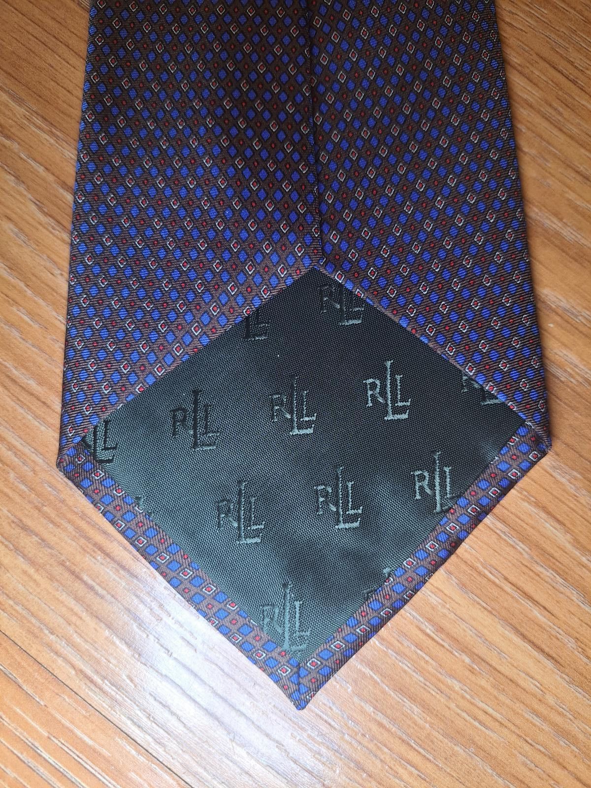 Polo Ralph Lauren Ralph Lauren Silk Tie Purple Geometric Handmade in USA Size ONE SIZE - 5 Thumbnail