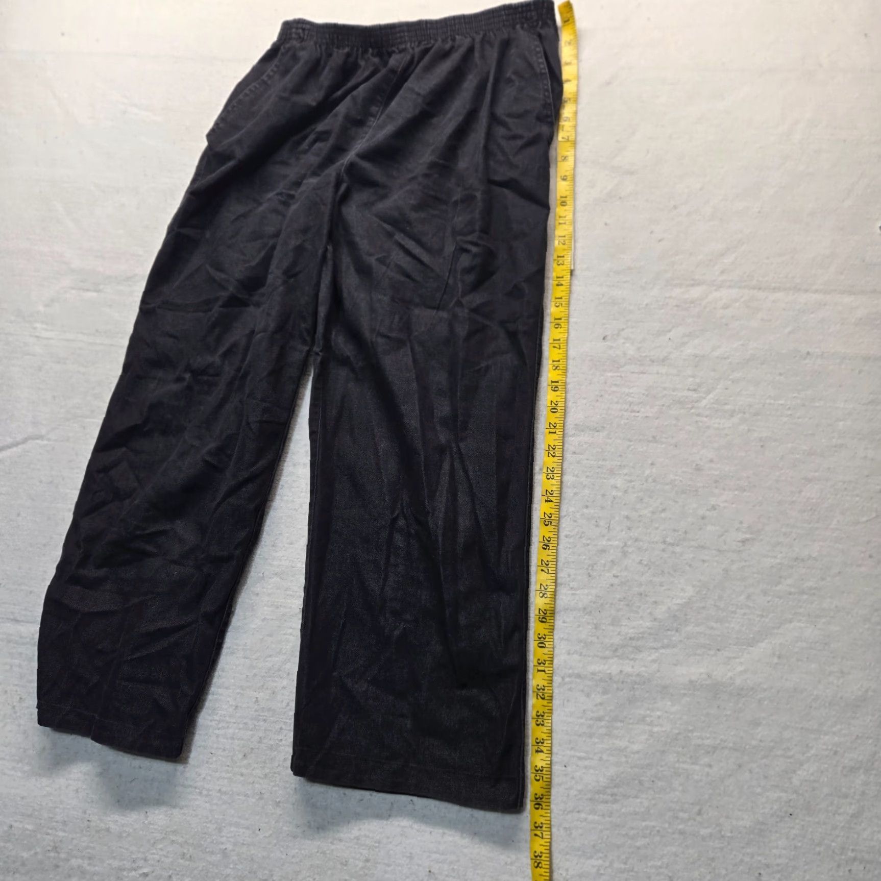 Vintage ALFRED DUNNER Women's Casual Stretch Pants Size 16 Black Solid Plush Size 38" / US 16 / IT 52 - 7 Thumbnail