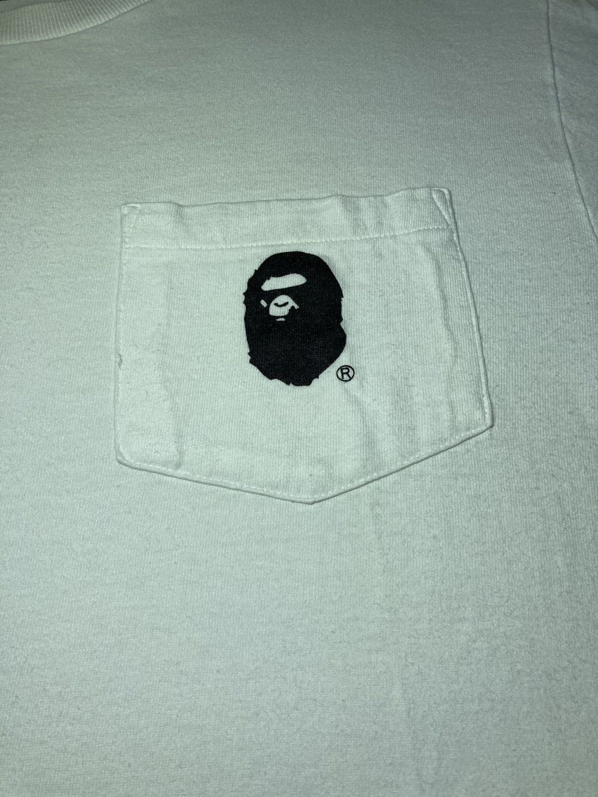 Bape 2004 Bape Pocket Tee White Logo Medium Ape Face OG Nigo 90s Size US M / EU 48-50 / 2 - 5 Thumbnail