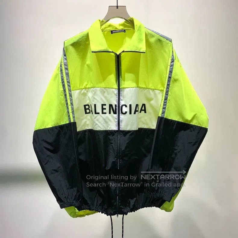 Balenciaga Balenciaga Fluorescent Yellow Patchwork Jacket. Size US XS / EU 42 / 0 - 1 Thumbnail