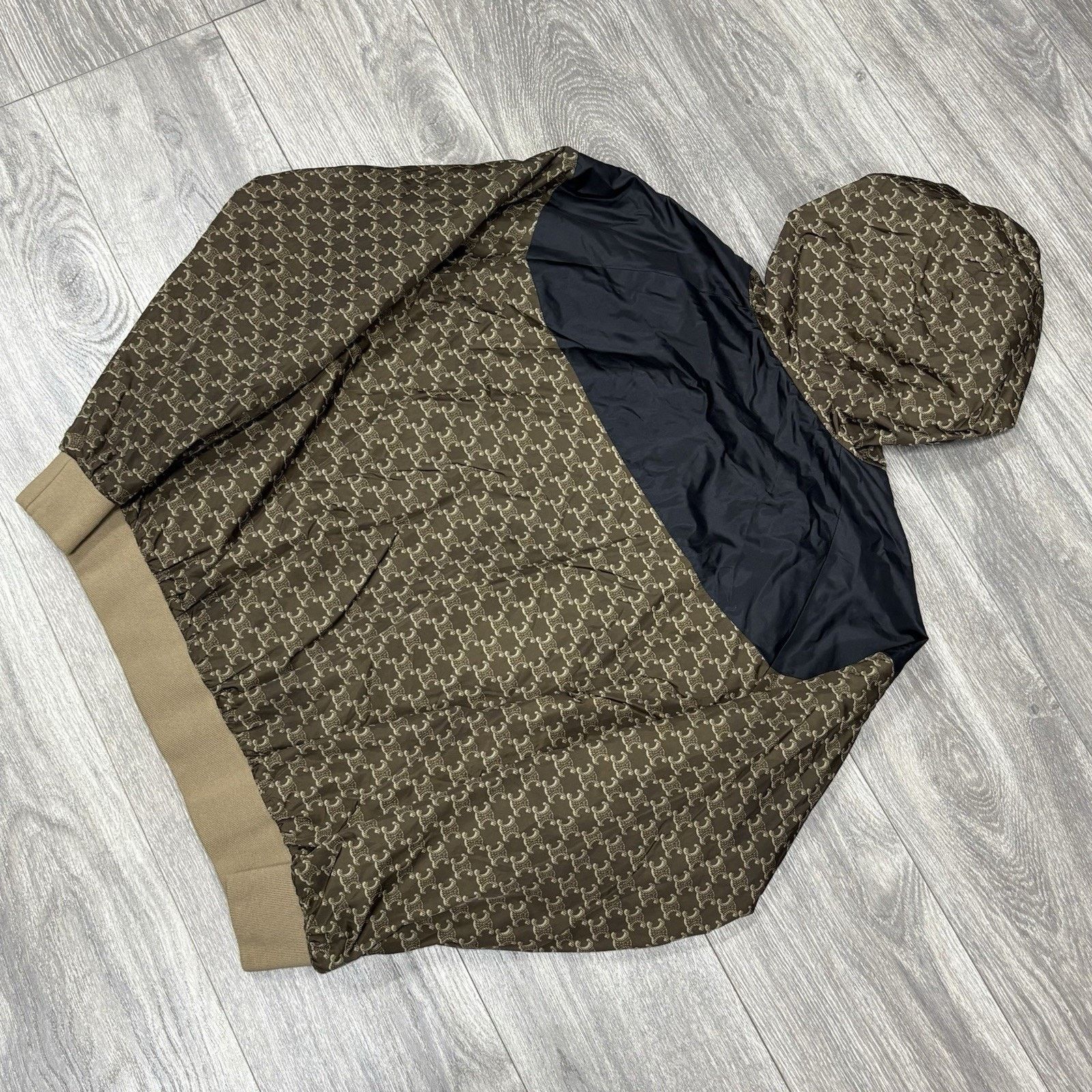 Celine Celine Blouson Monogram Triomphe Windbreaker ' Brown Black ' Size US L / EU 52-54 / 3 - 8 Thumbnail