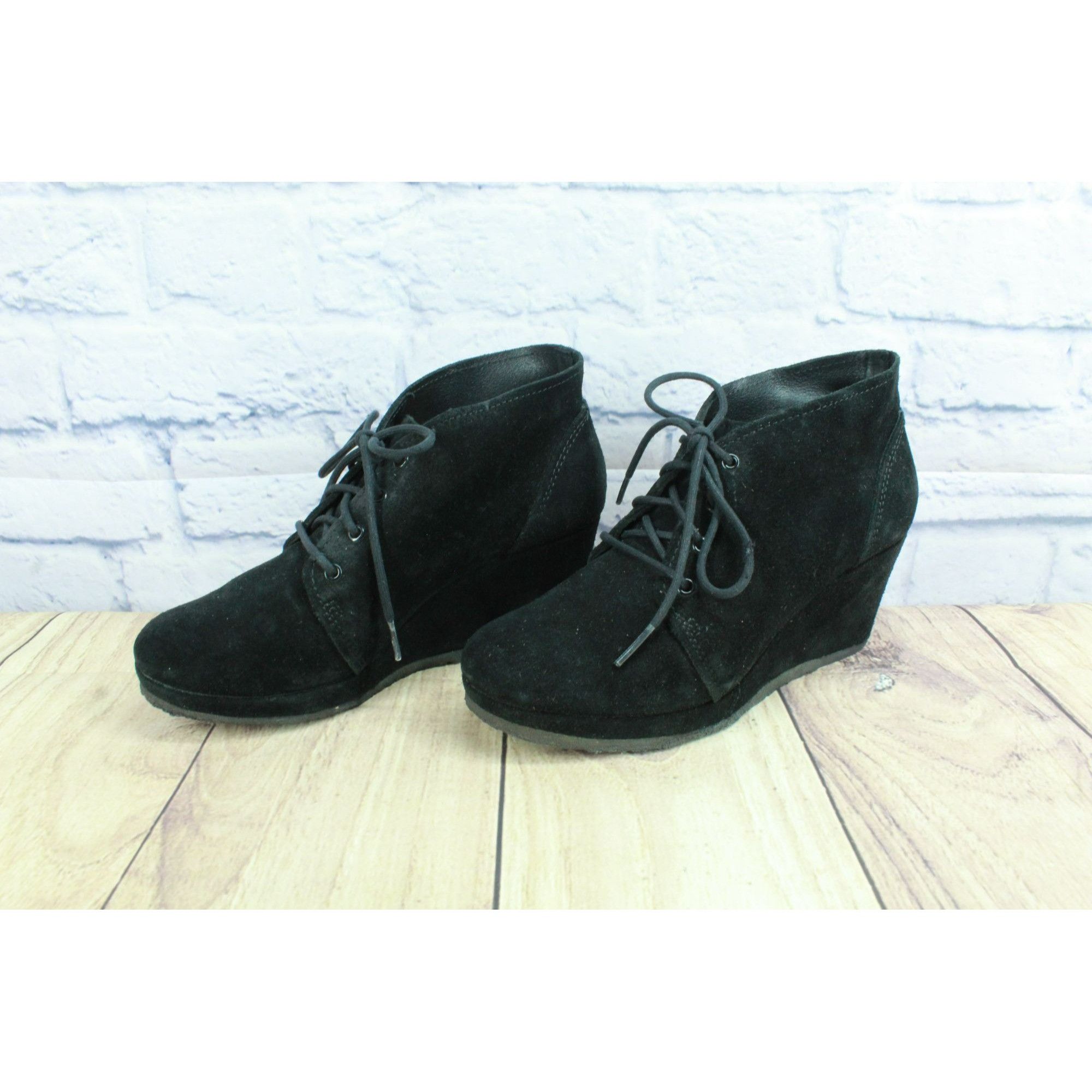 Clarks Clarks Vogue Aurora Women's Suede Wedge Ankle Booties Size US 7 / IT 37 - 2 Thumbnail