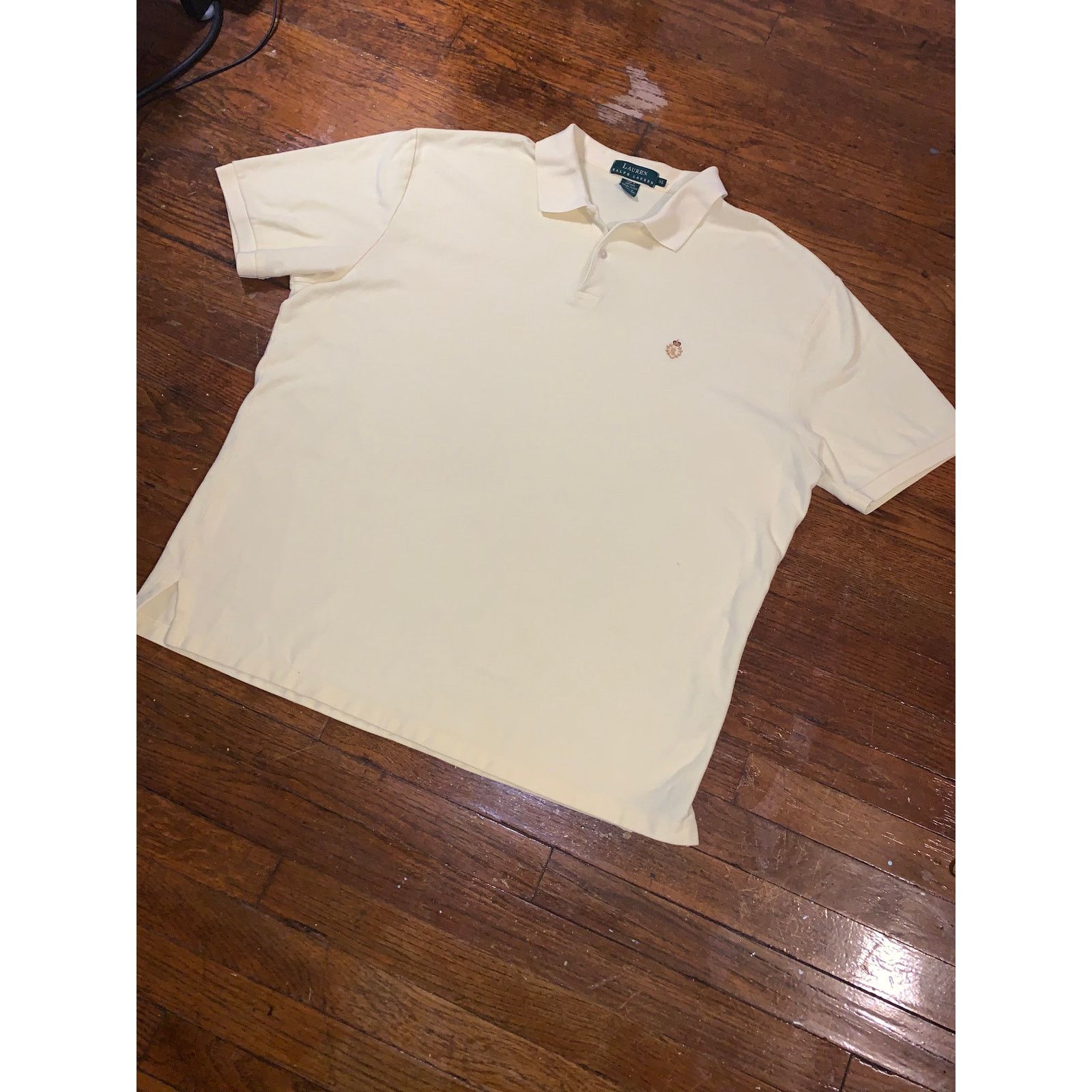 Polo Ralph Lauren Lauren Ralph Lauren Yellow Polo Shirt XL Crest Logo USA Size US XL / EU 56 / 4 - 2 Thumbnail