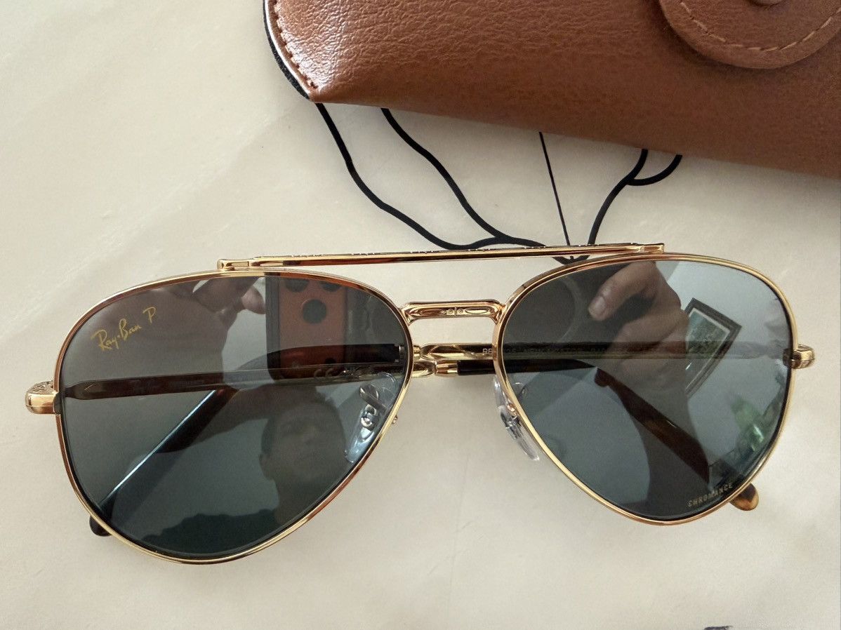 RayBan Ray Ban Aviators RB3625 New Aviators Polarized Chromance Size ONE SIZE - 19 Thumbnail