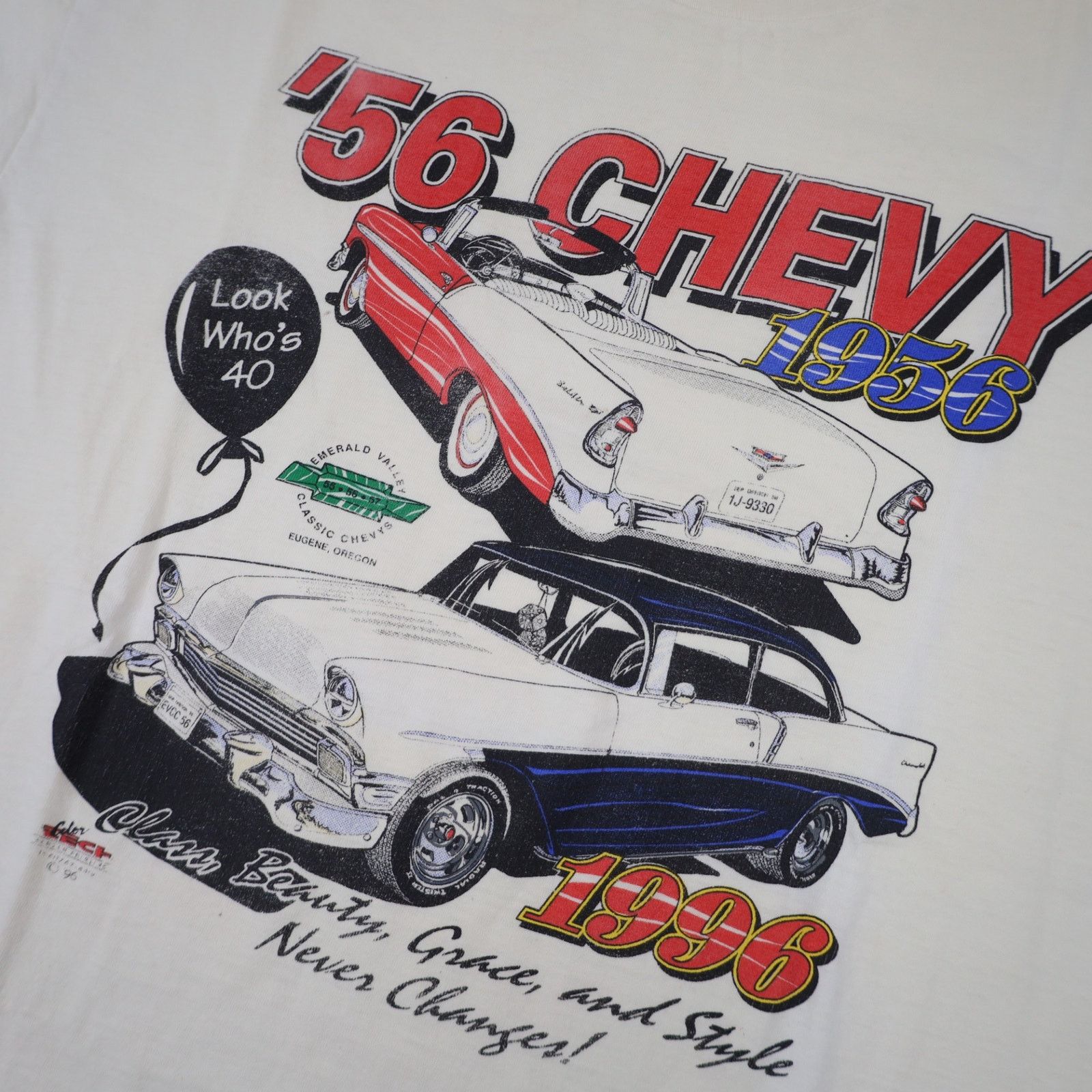 Vintage Vintage '56 Chevy Graphic T Shirt Size US L / EU 52-54 / 3 - 4 Thumbnail