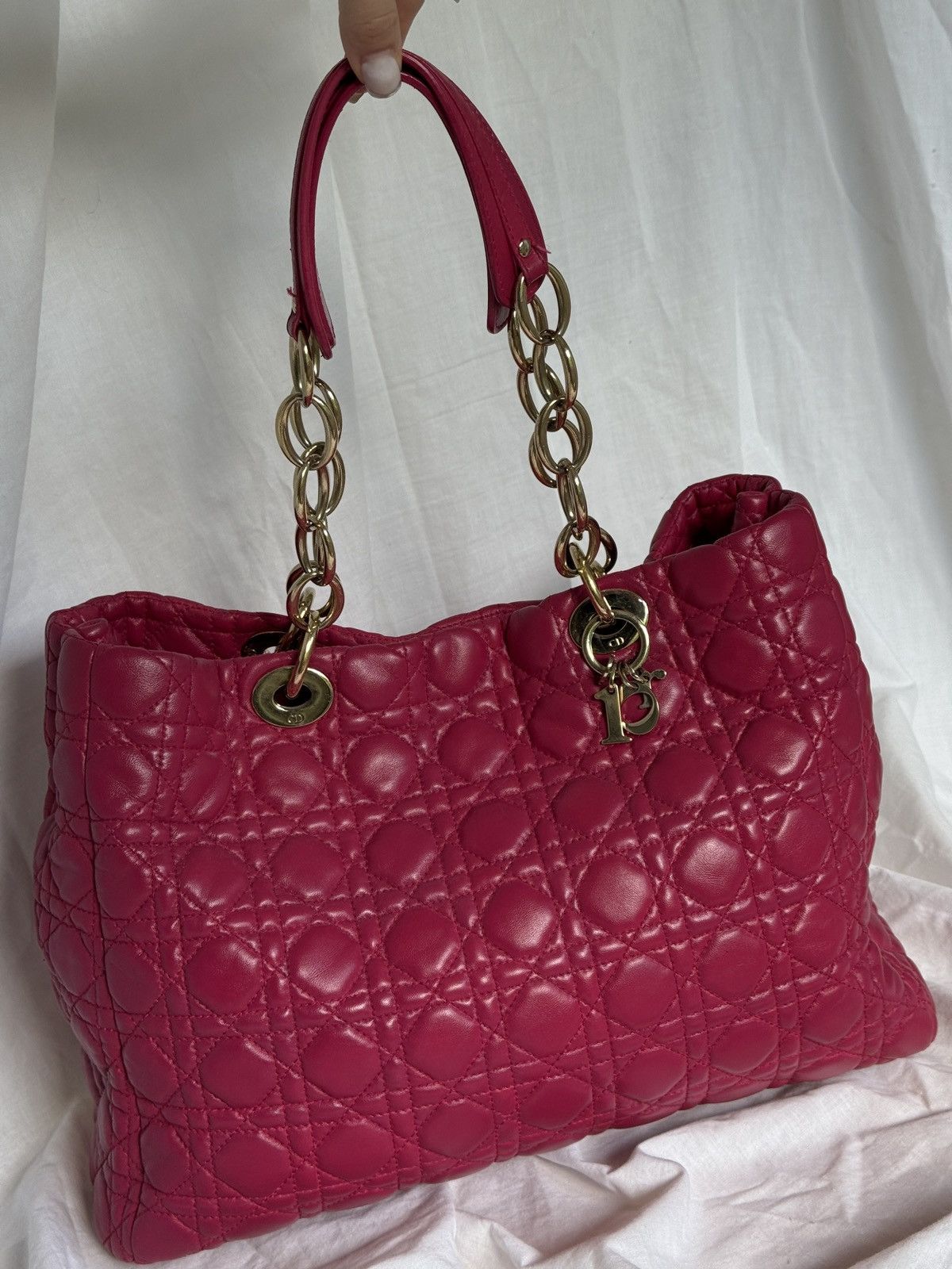 Dior Christian Dior Soft Cannage Lady Dior Shopping Tote Bag Size ONE SIZE - 2 Thumbnail
