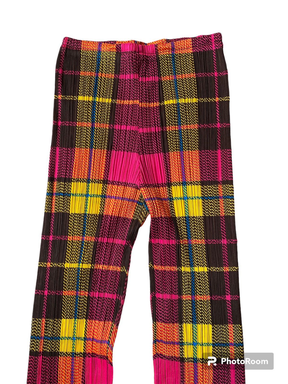 Homme Plisse Issey Miyake × Issey Miyake × Pleats Please Issey Miyake 1990s - Pleats Please Issey Miyake Plaid Tartan Design Pant Size 29" - 3 Thumbnail