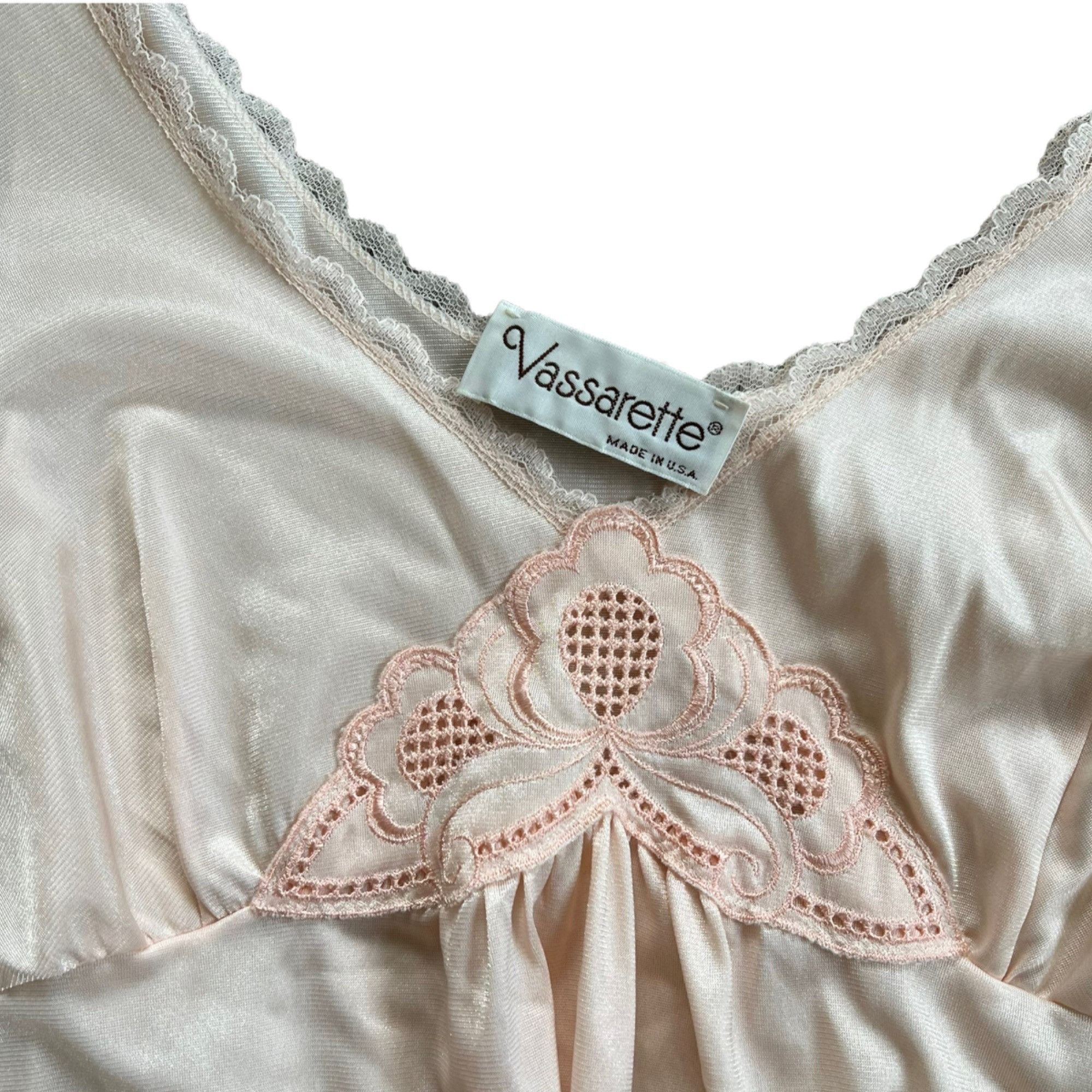 Vintage Vintage Vassarette Pastel Peach Lingerie Nightgown M Size M / US 6-8 / IT 42-44 - 5 Thumbnail