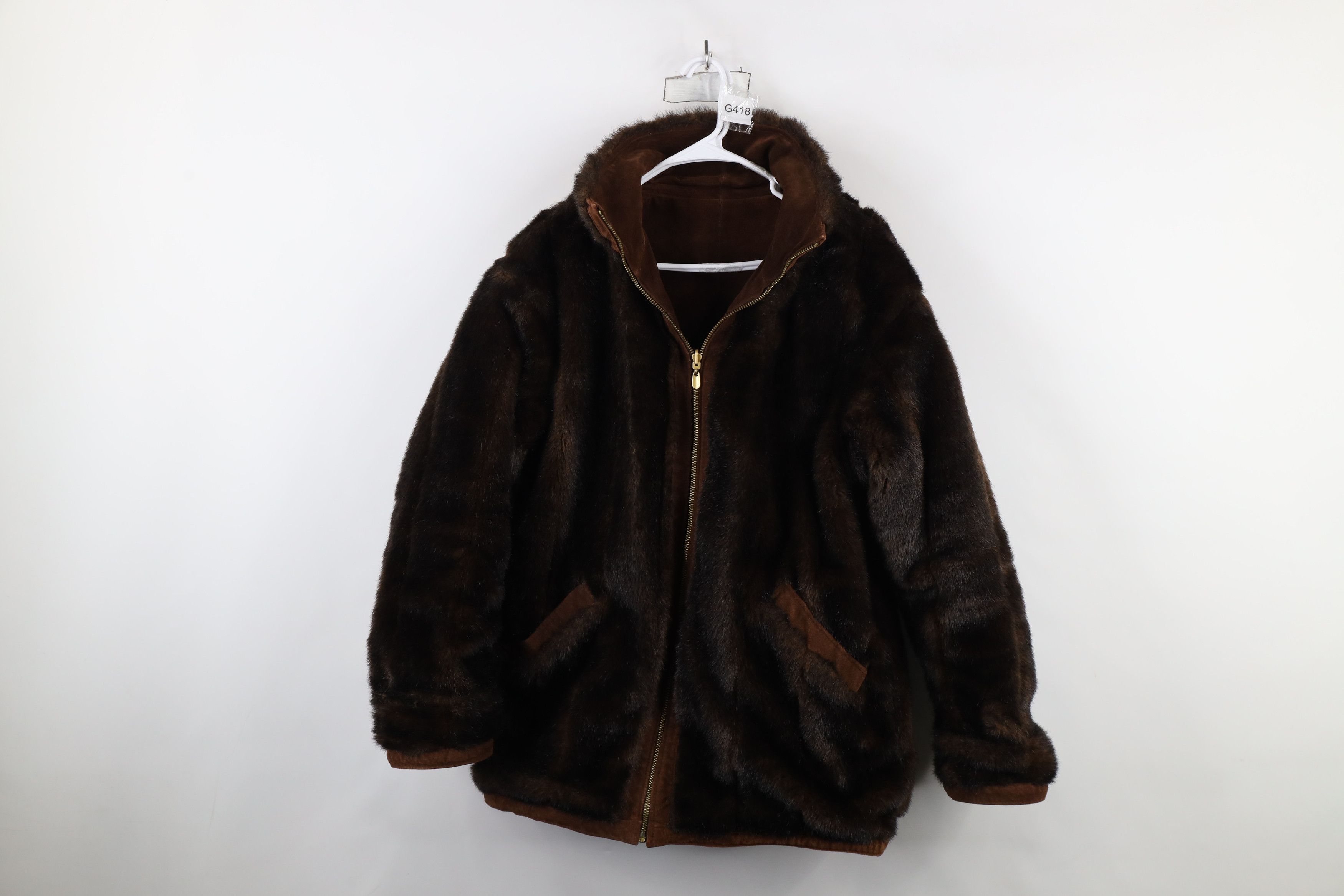 Vintage Vintage 90s Streetwear Reversible Faux Fur Pennylane Jacket Size L / US 10 / IT 46 - 12 Thumbnail