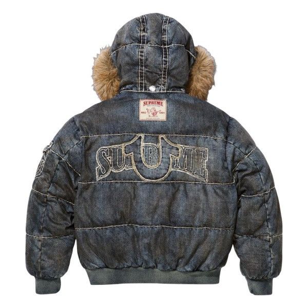 Supreme × True Religion Supreme True Religoon Denim Puffer Jacket Dirty Indigo L Size US L / EU 52-54 / 3 - 1 Preview