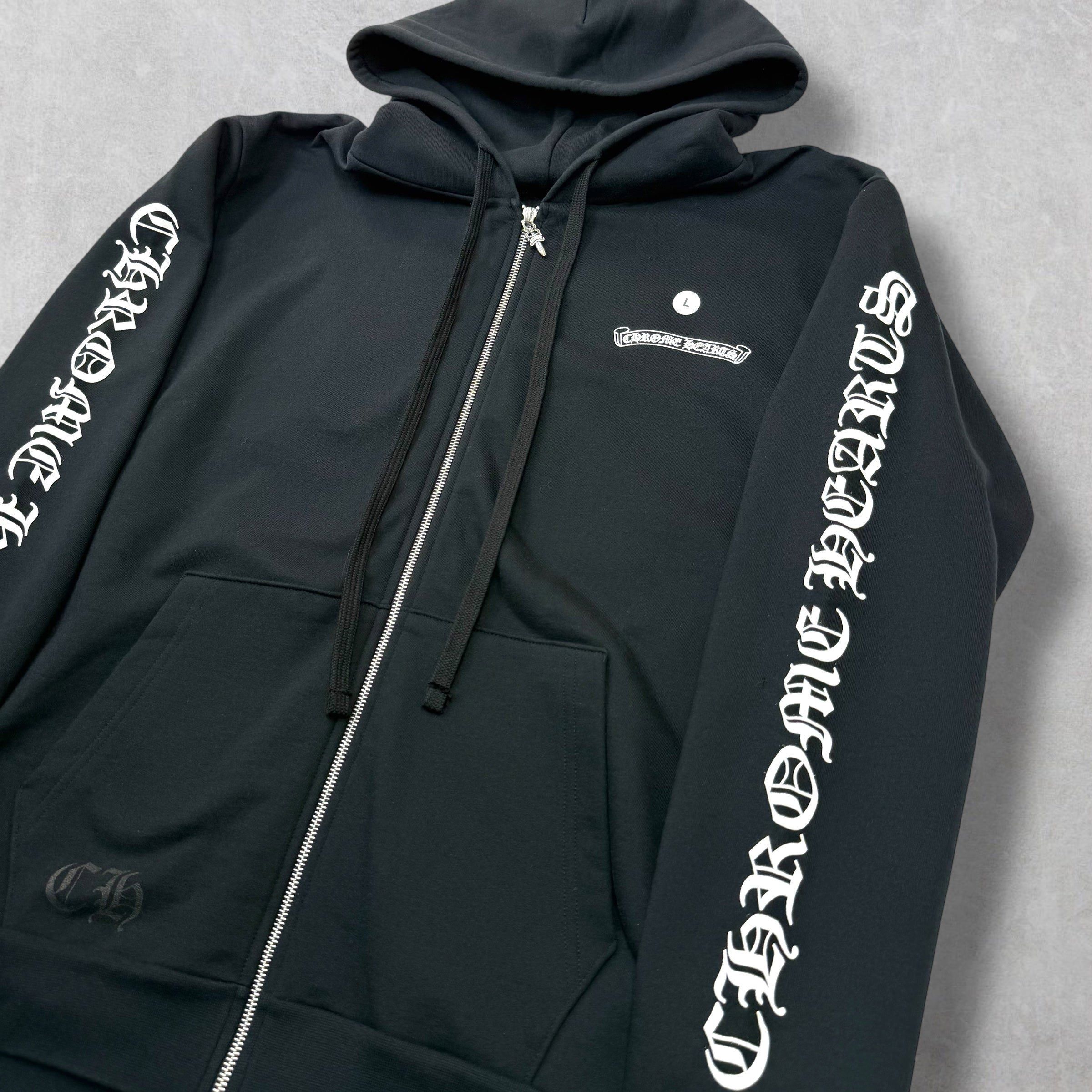 Chrome Hearts Chrome Hearts Scroll Logo Zip Hoodie L Size US L / EU 52-54 / 3 - 4 Thumbnail