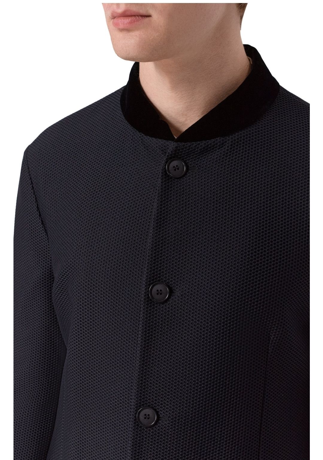 Giorgio Armani Giorgio Armani - Stand Collar Jacket - Navy Size US M / EU 48-50 / 2 - 10 Thumbnail